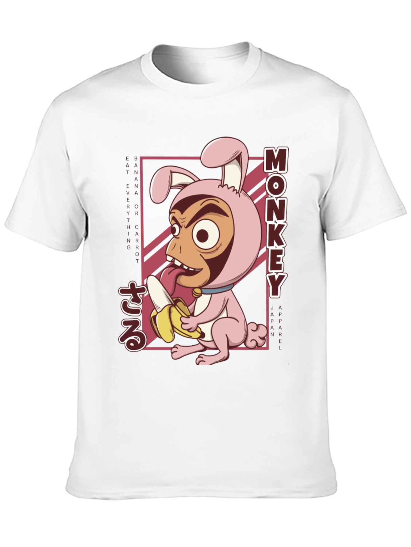 Black Monkey Banana T-Shirt Funny Cartoon Tee view 10