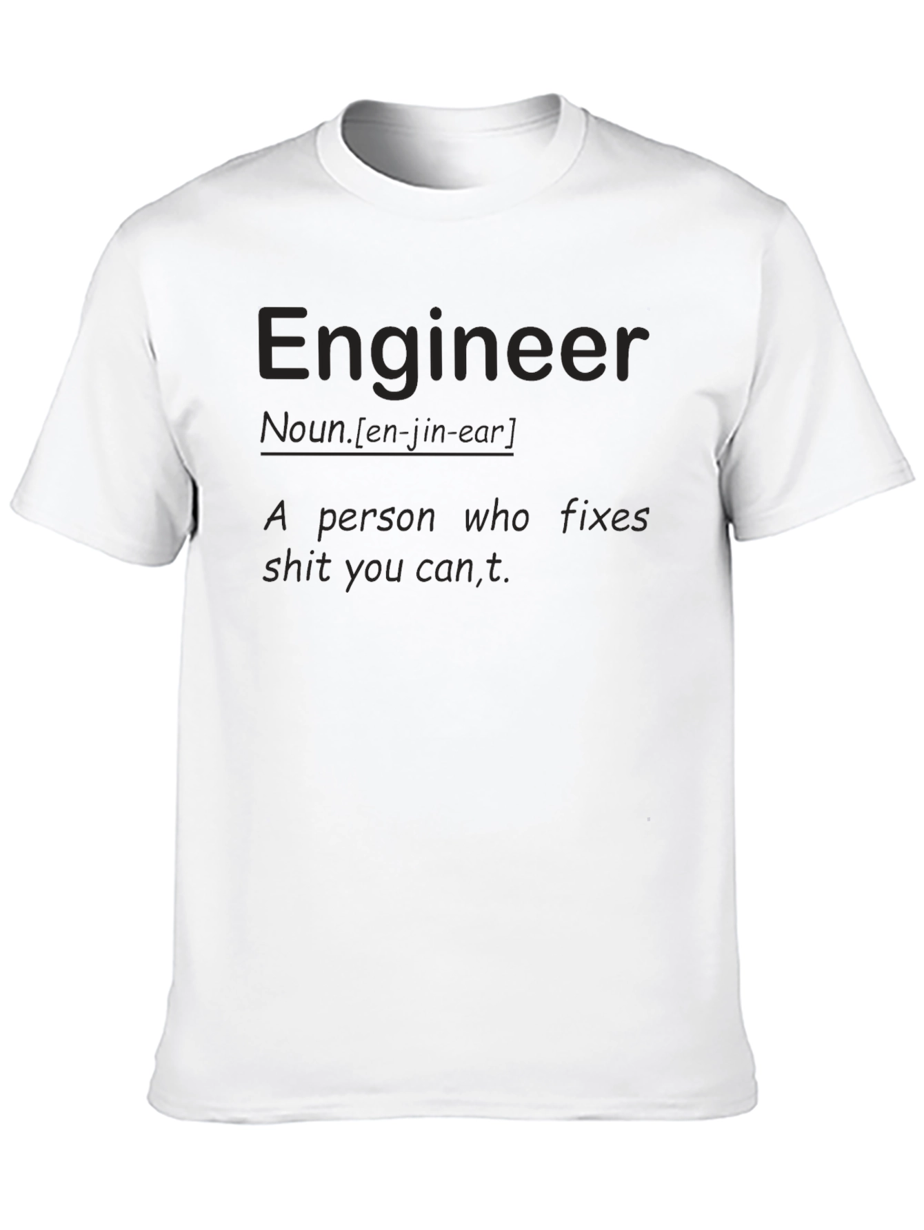 Black Engineer Definition Black T-Shirt view 10