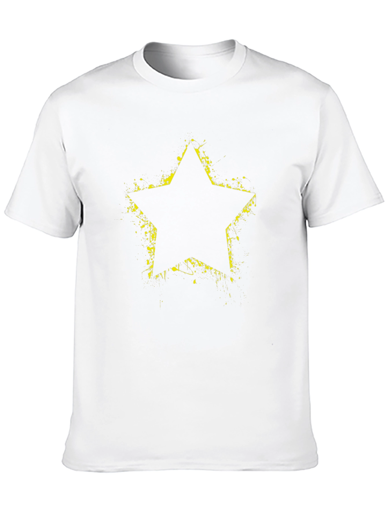Black Grunge Star Graphic Black T-Shirt view 10