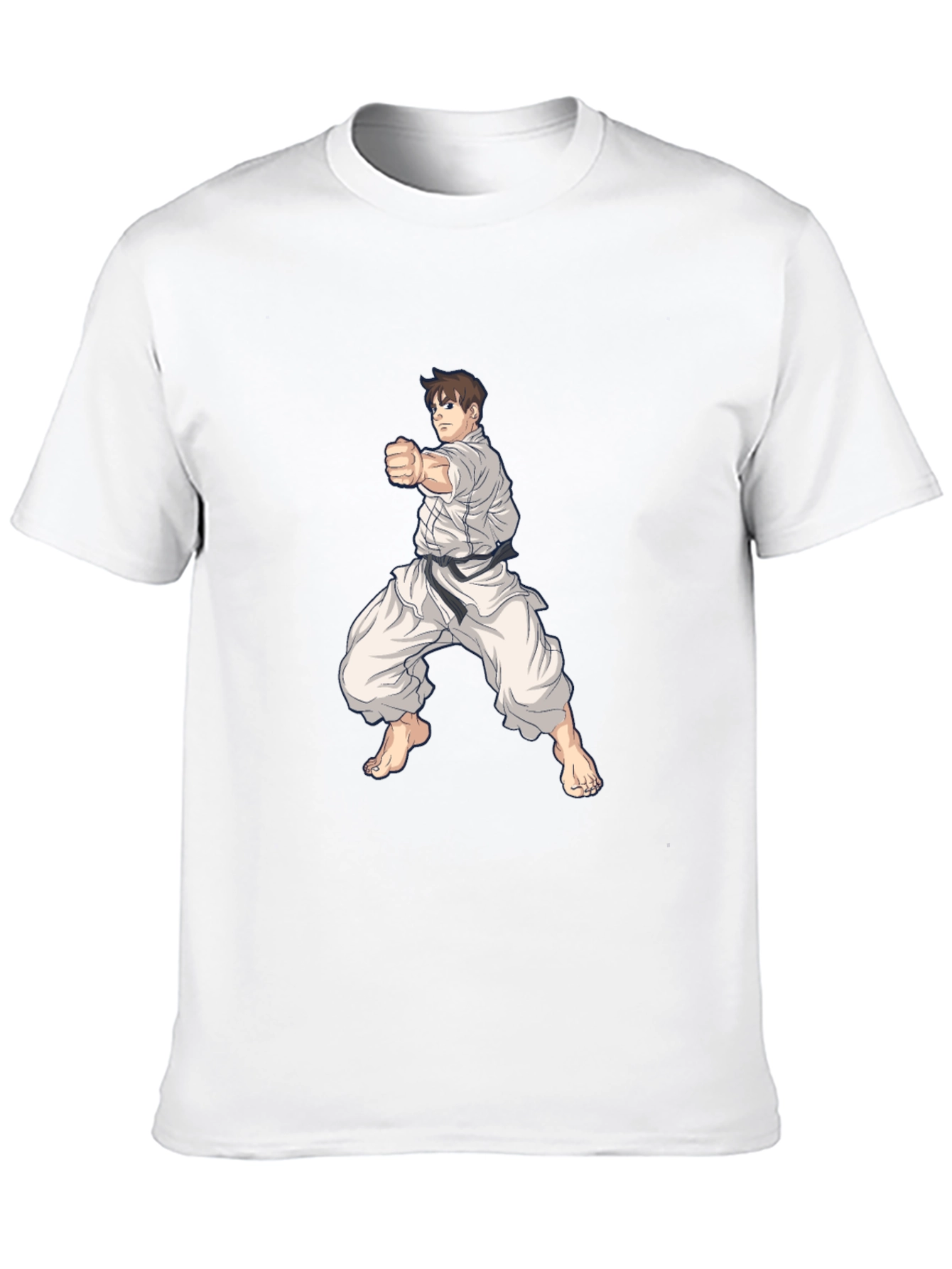 Black Karate Graphic Tee - Martial Arts Style Shirt view 10