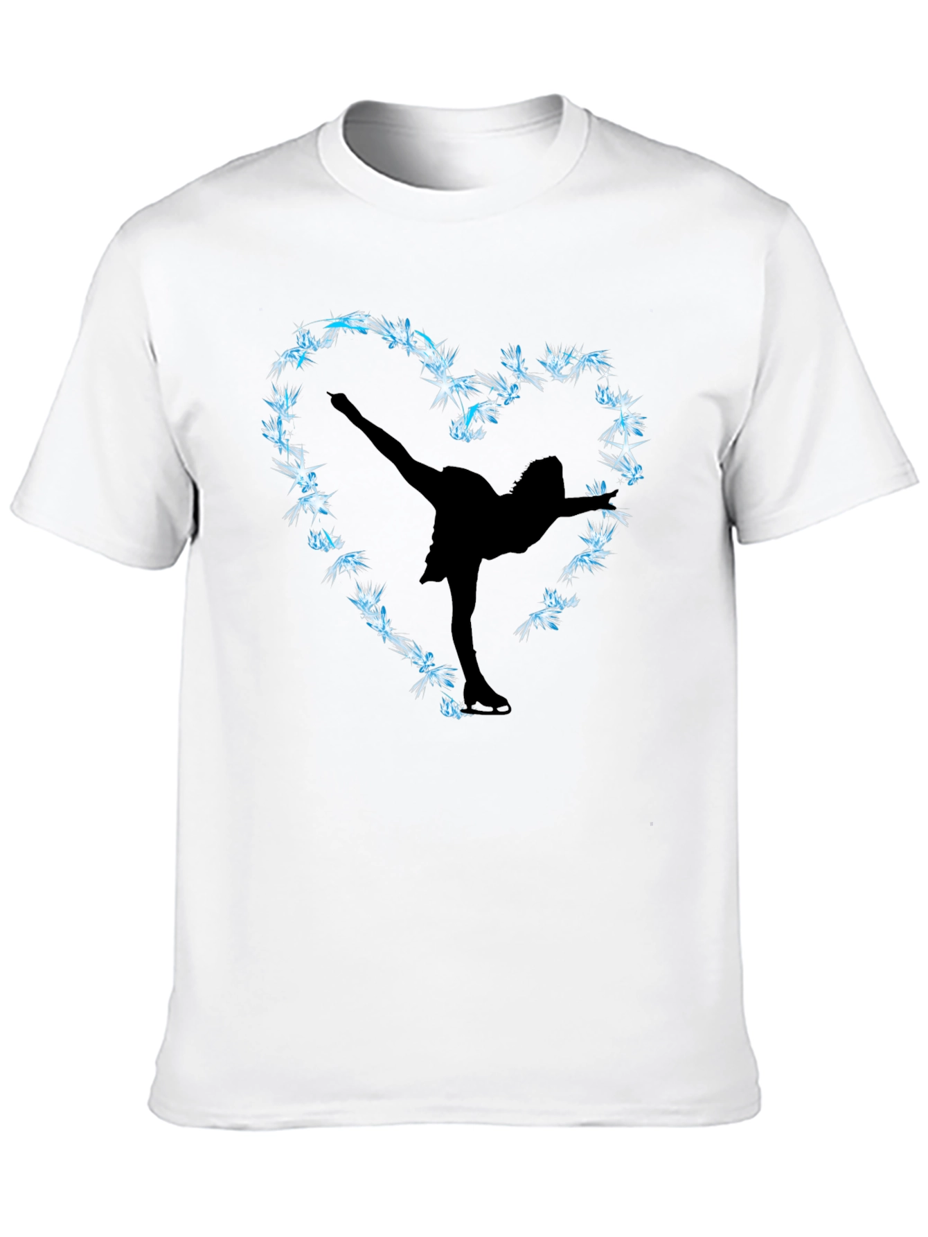 Black Figure Skating Heart Graphic Tee view 10