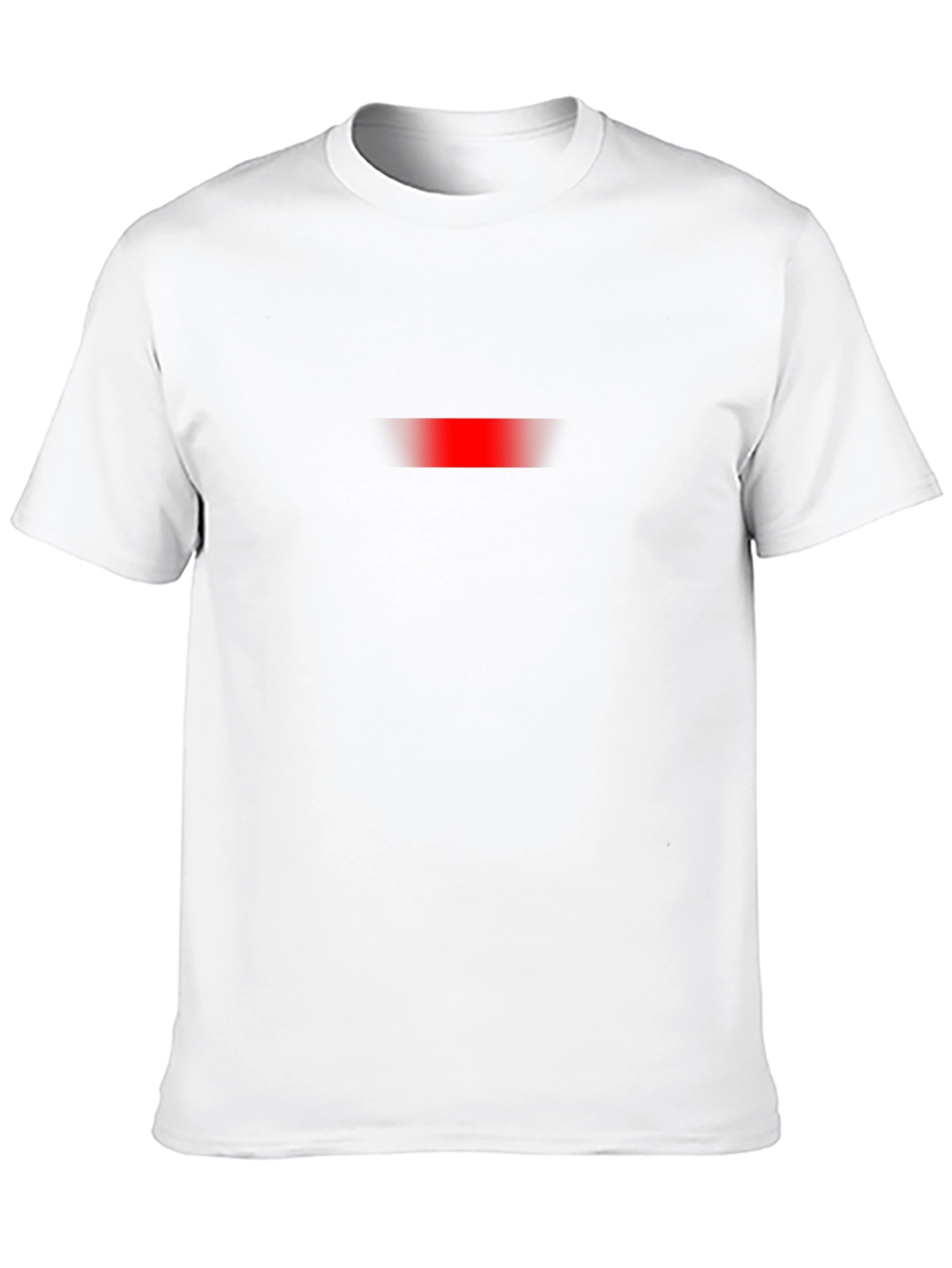 Black Men's Black T-Shirt with Subtle Red Accent view 10
