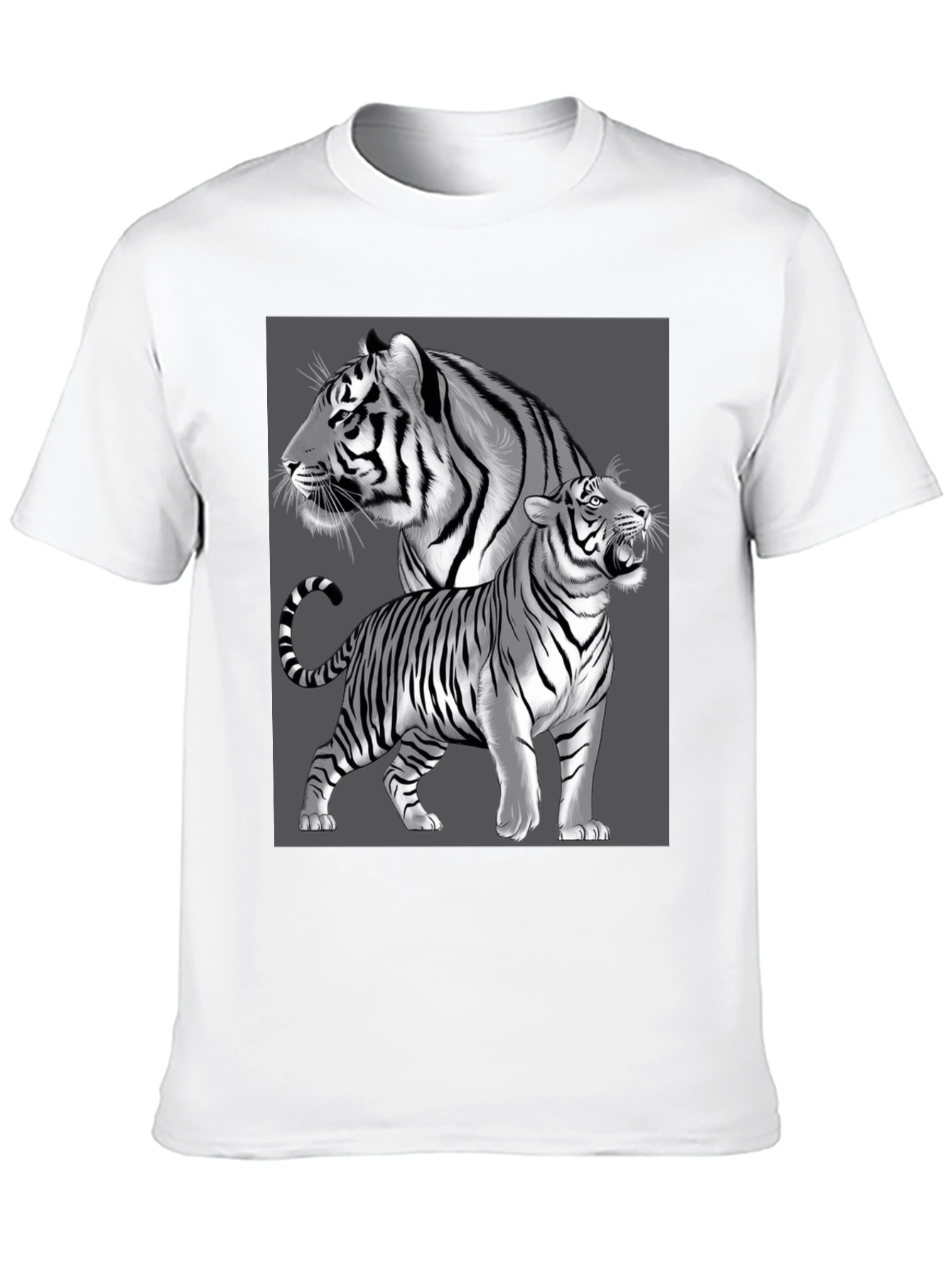Black Tiger Graphic Tee - Black Crew Neck view 10