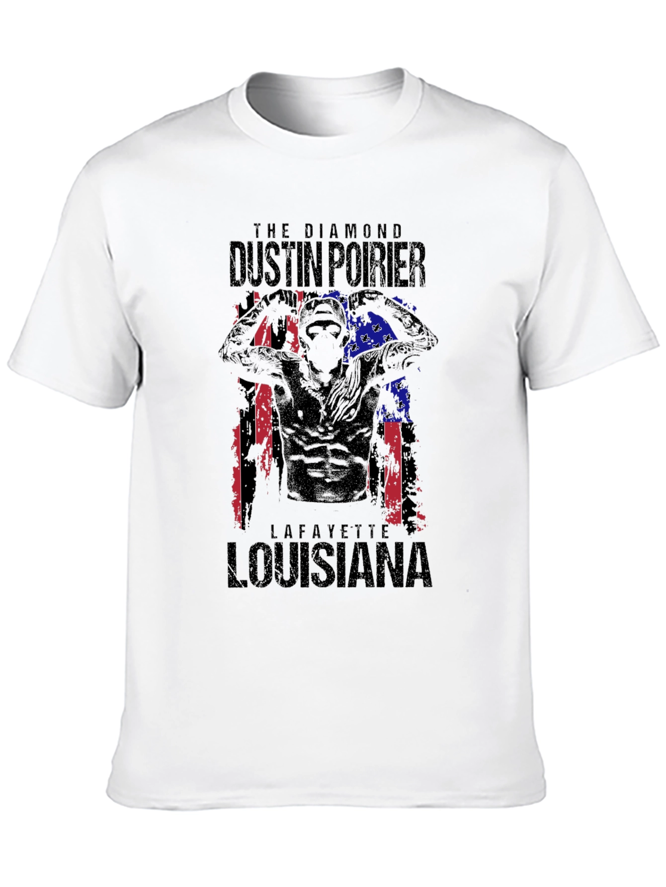Black Dustin Poirier Lafayette Louisiana Graphic T-Shirt view 10