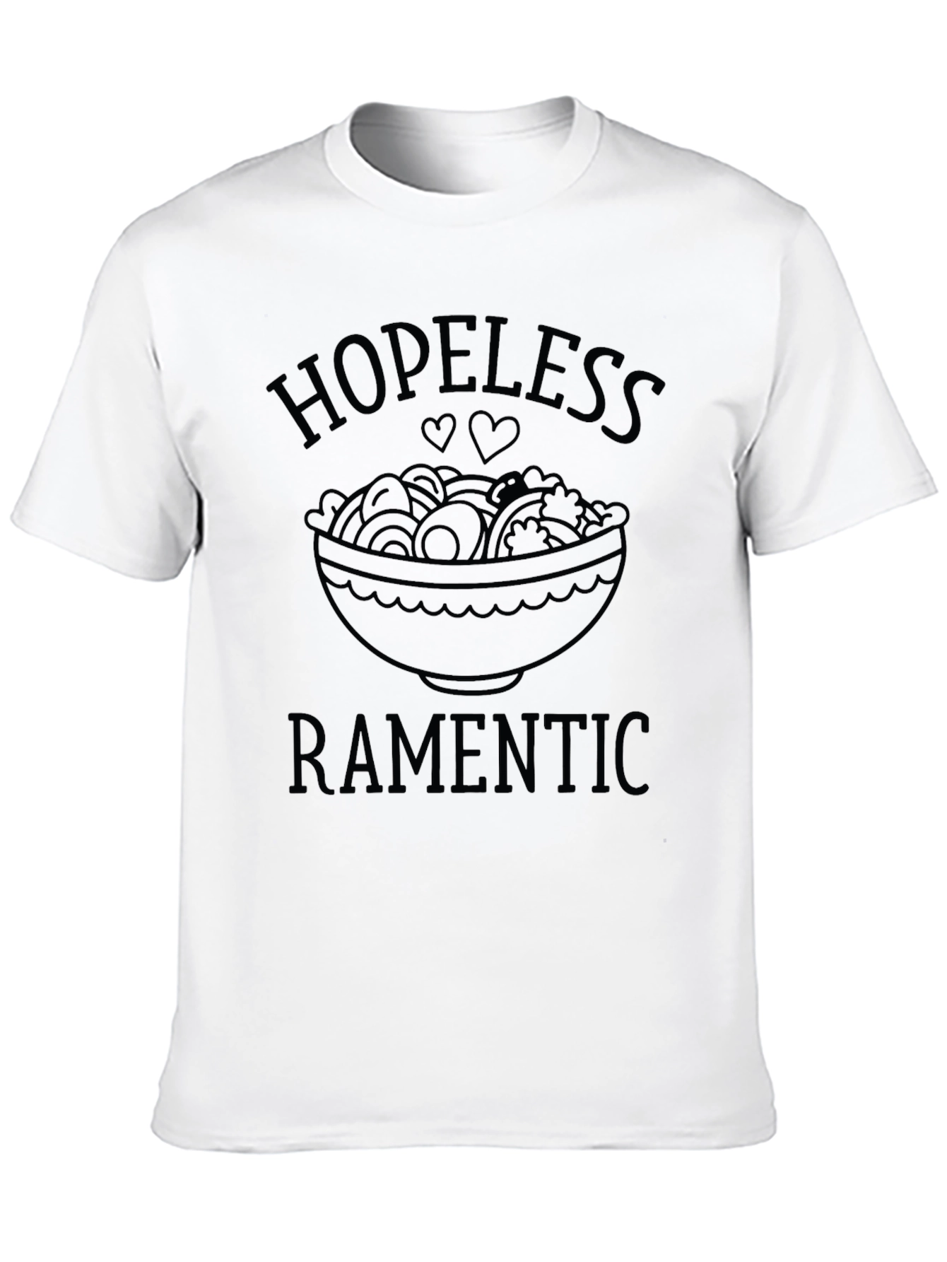 Black Hopeless Ramentic T-Shirt, Funny Noodle Bowl Tee view 10