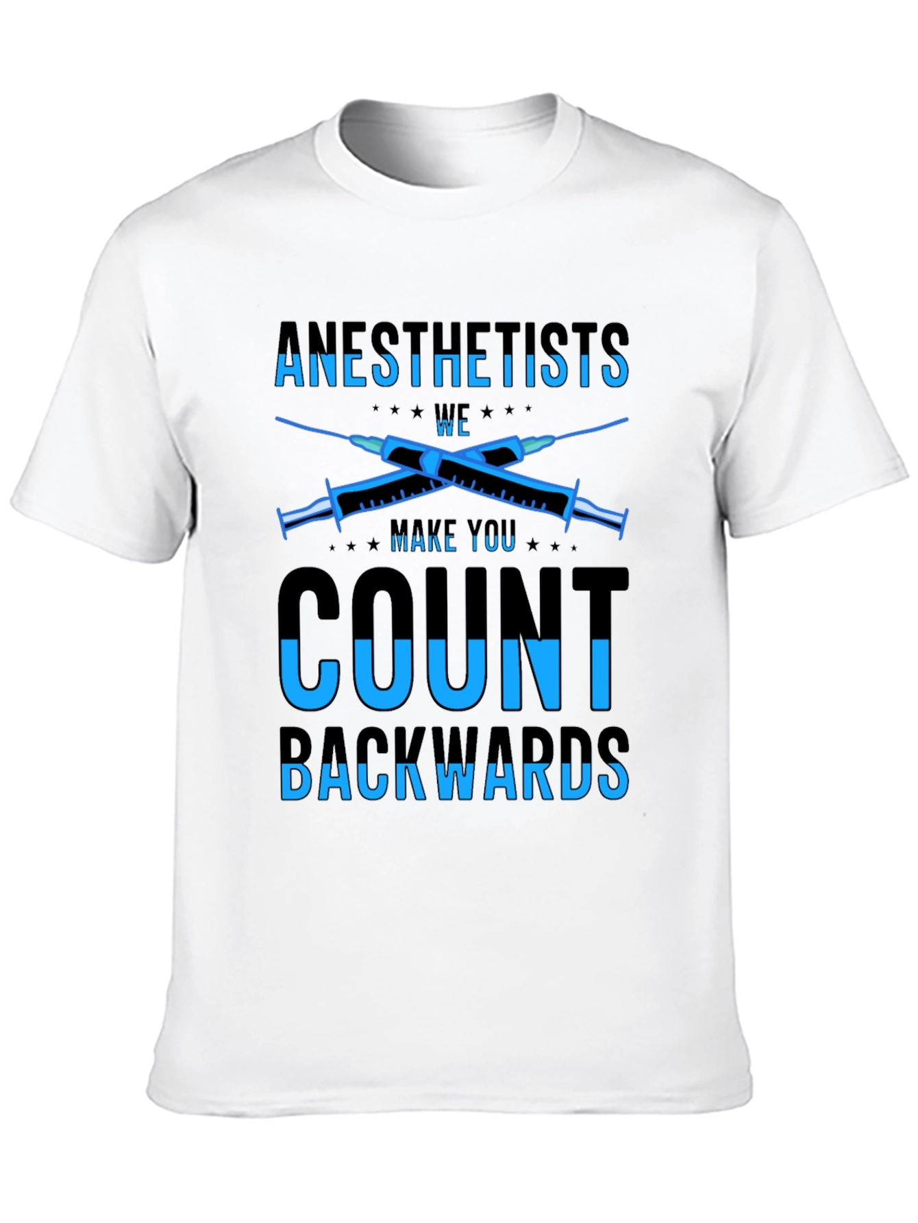 Black Anesthetist Count Backwards T-Shirt - Black view 10