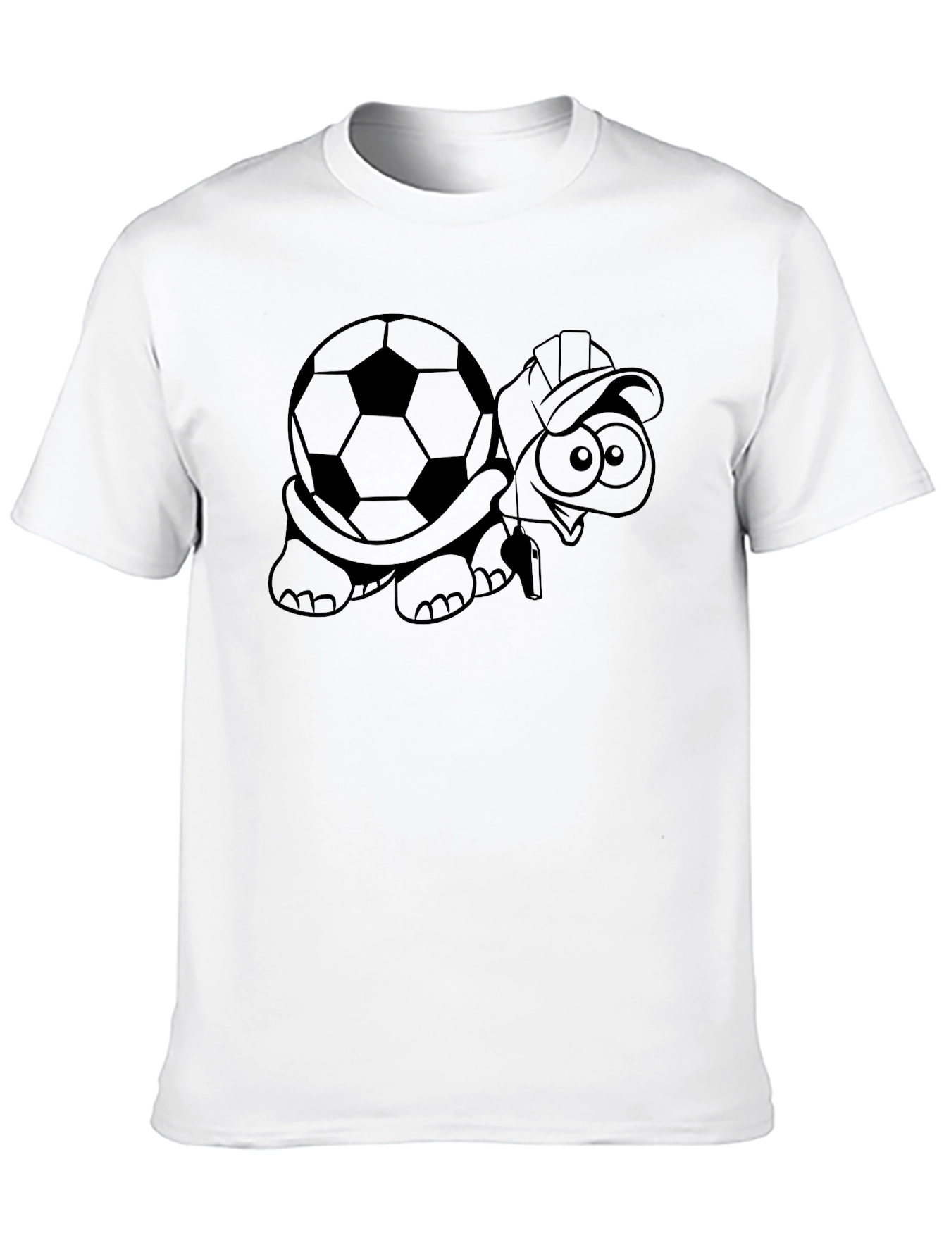Black Funny Soccer Turtle T-Shirt - Cartoon Sports Tee view 10