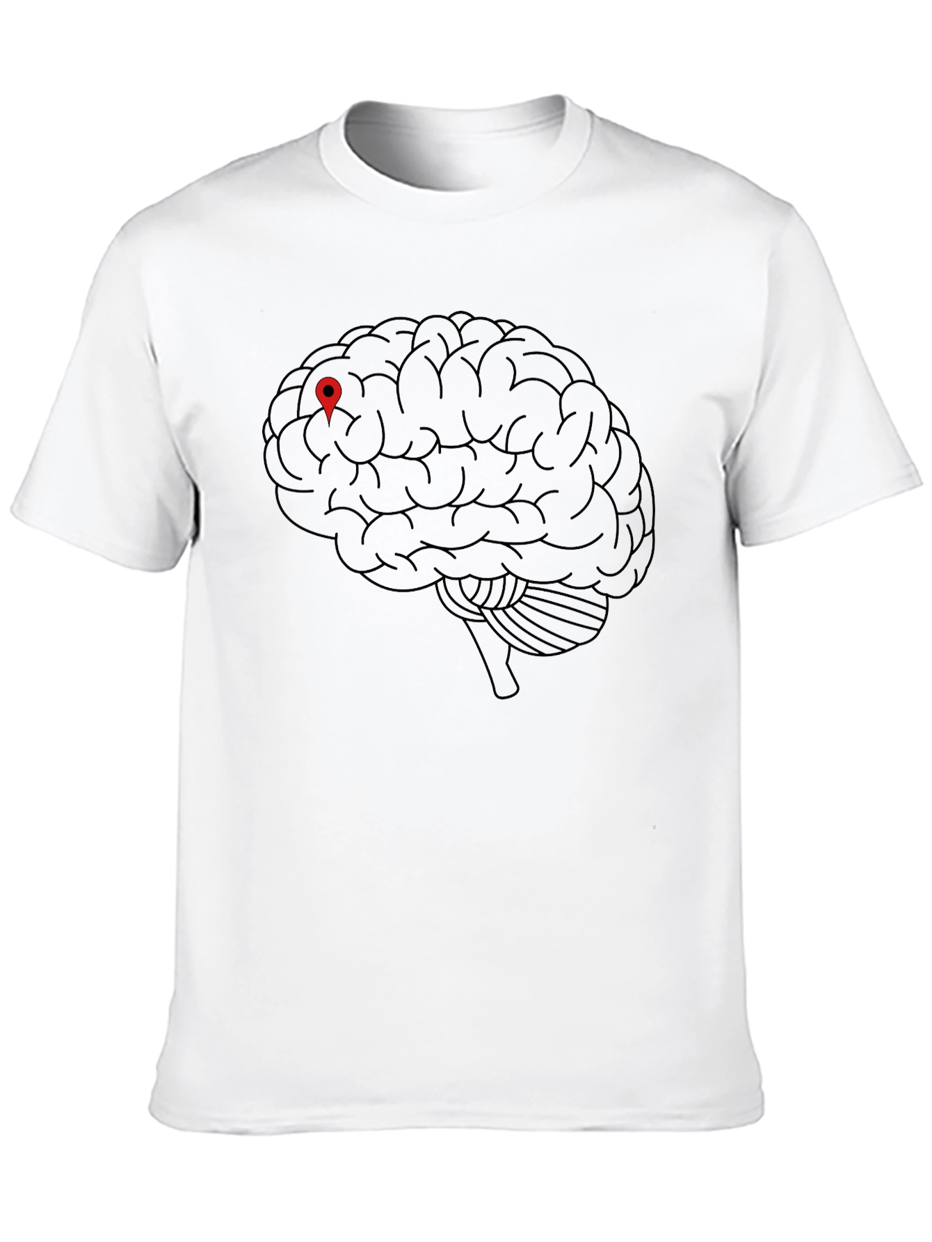Black Brain Location T-Shirt - Smart Style view 10