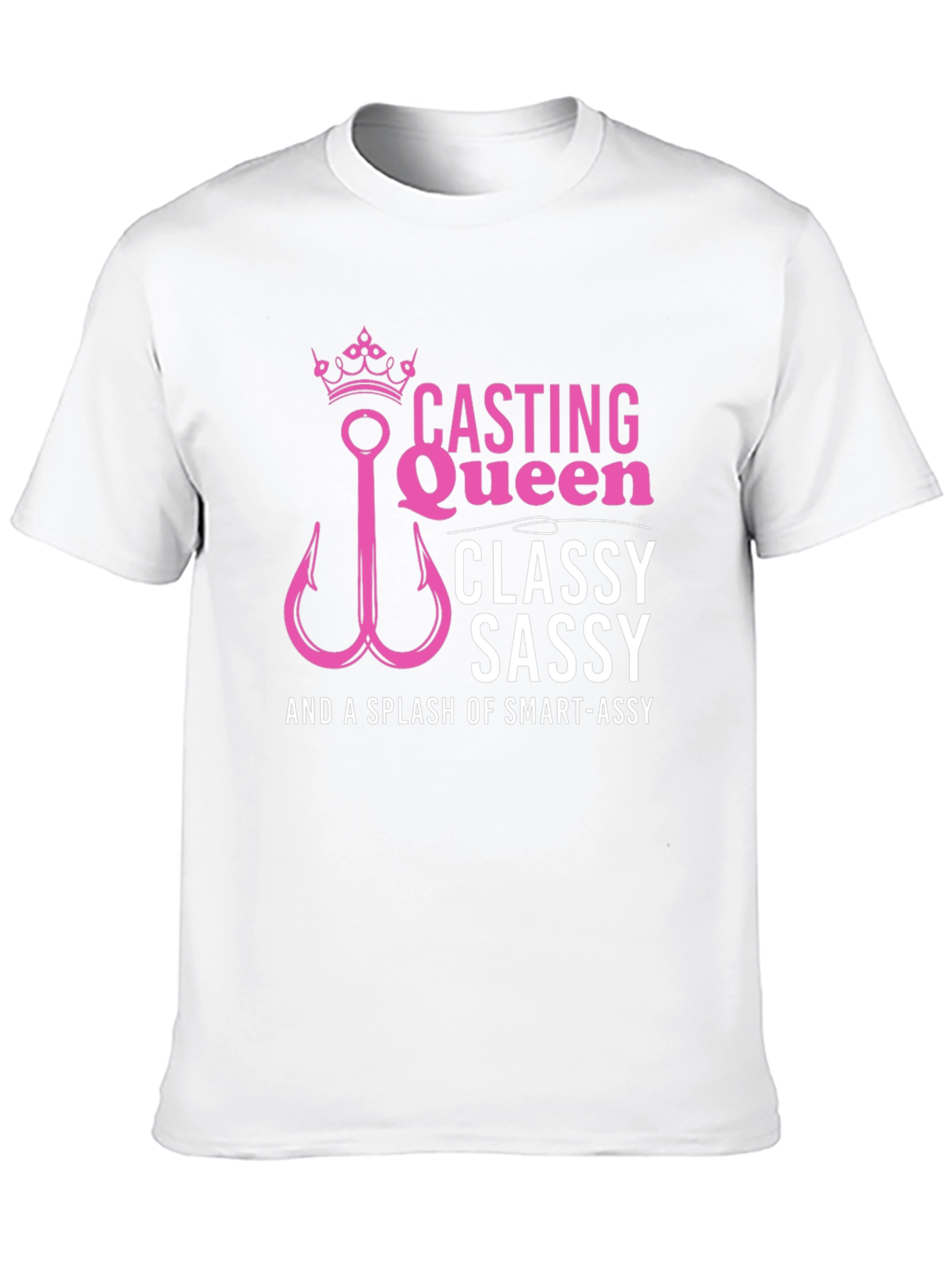 Black Casting Queen Tee: Classy, Sassy, Smart-Assy Fishing Shirt view 10