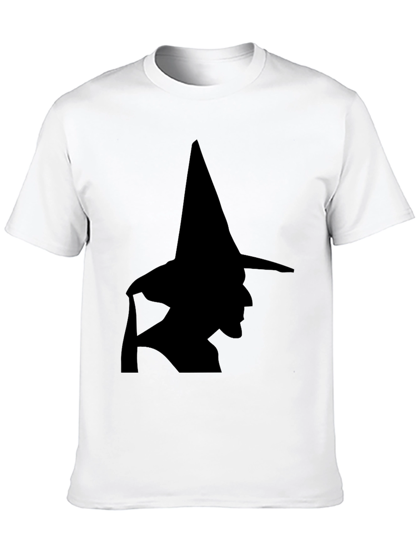 Black Witch Silhouette Black T-Shirt - Halloween Style view 10