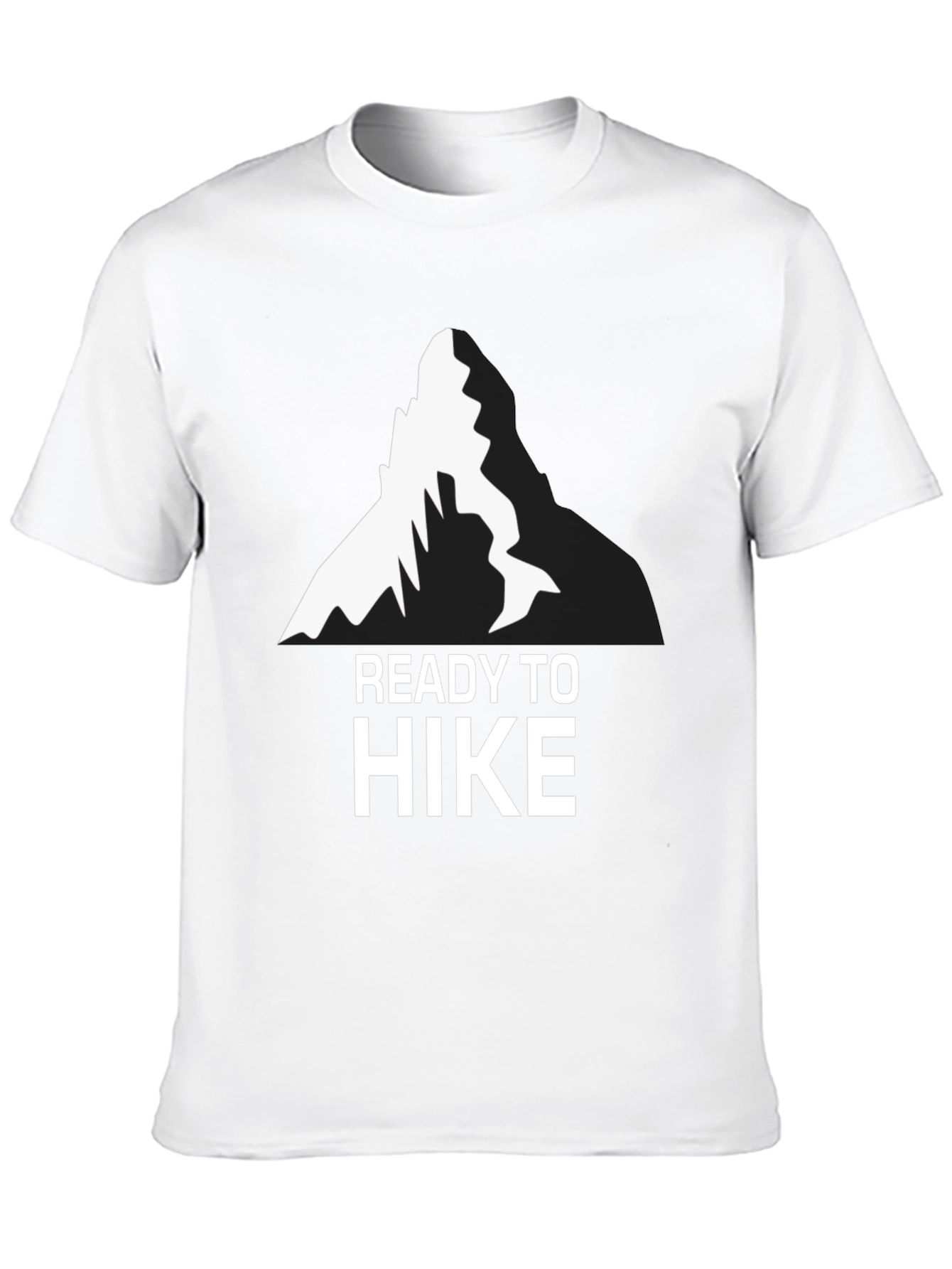Black Ready To Hike T-Shirt - Mountain Design view 10