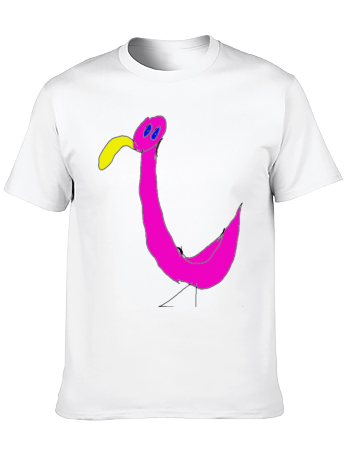 Black Funky Flamingo Black T-Shirt - Unique Graphic Tee view 10