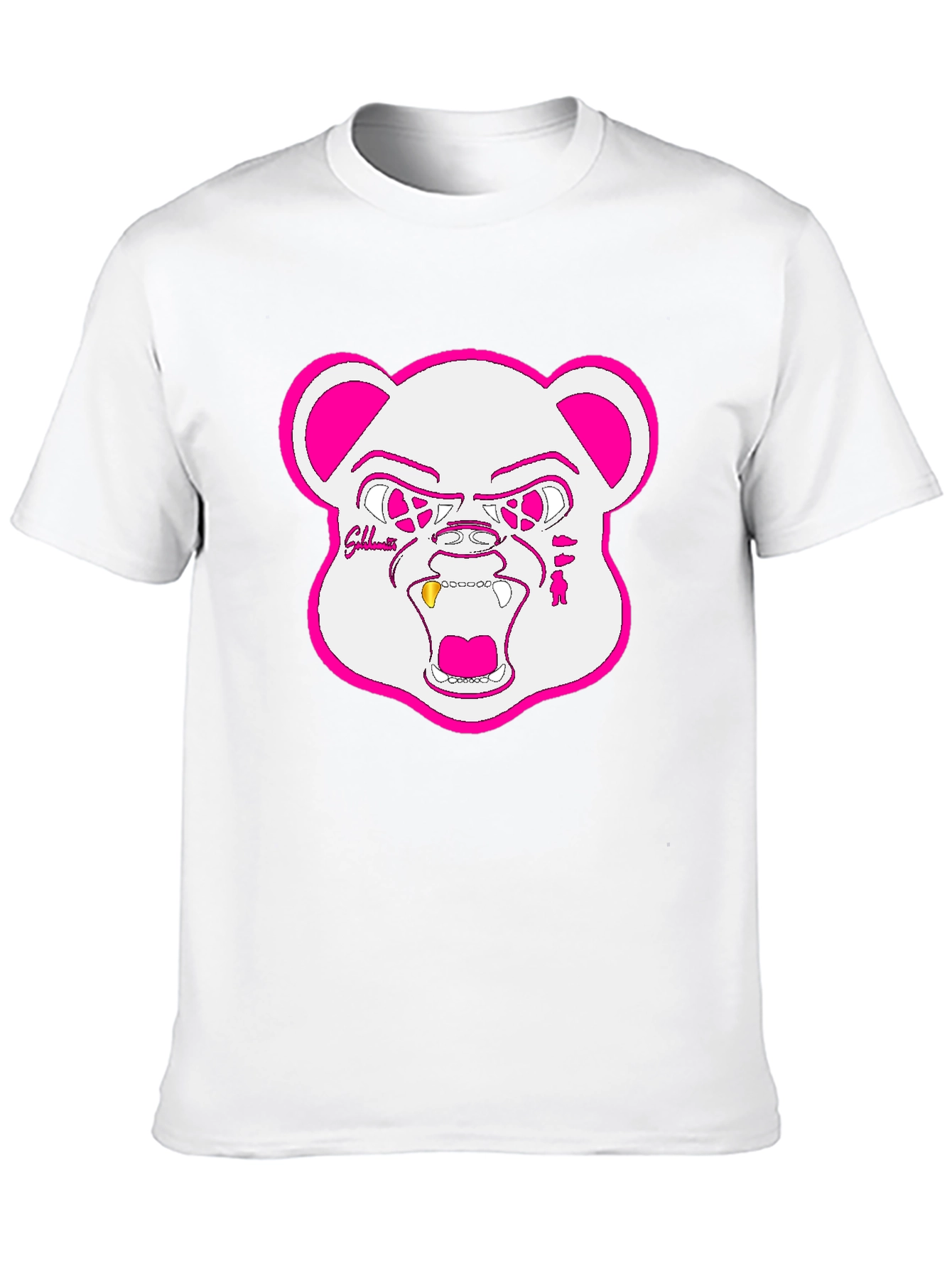 Black Black T-Shirt with Goldteeth Bear Graphic view 10