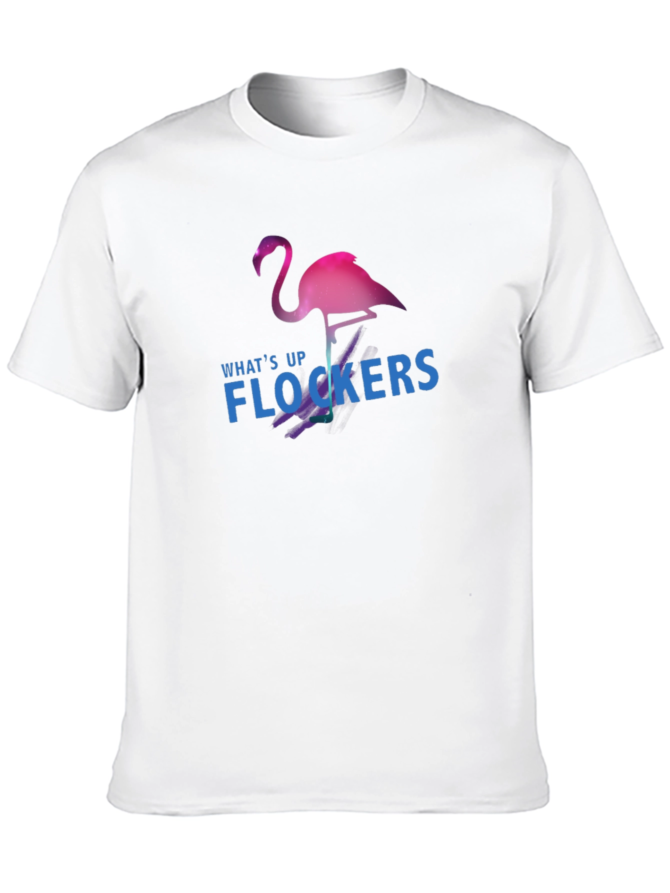 Black What's Up Flockers T-Shirt - Flamingo Graphic Tee view 10