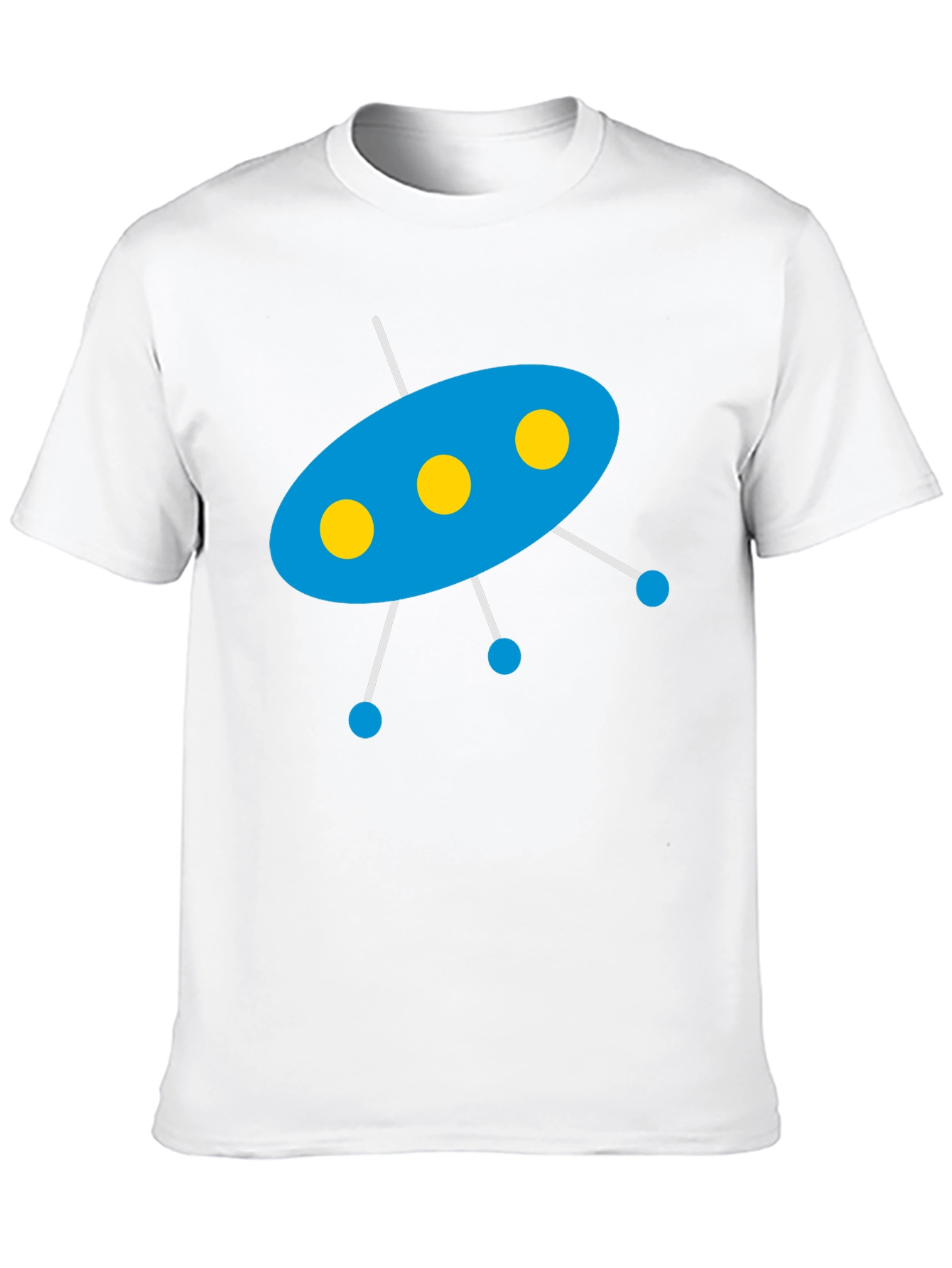 Black UFO Graphic T-Shirt - Black Cotton Blend Tee view 10