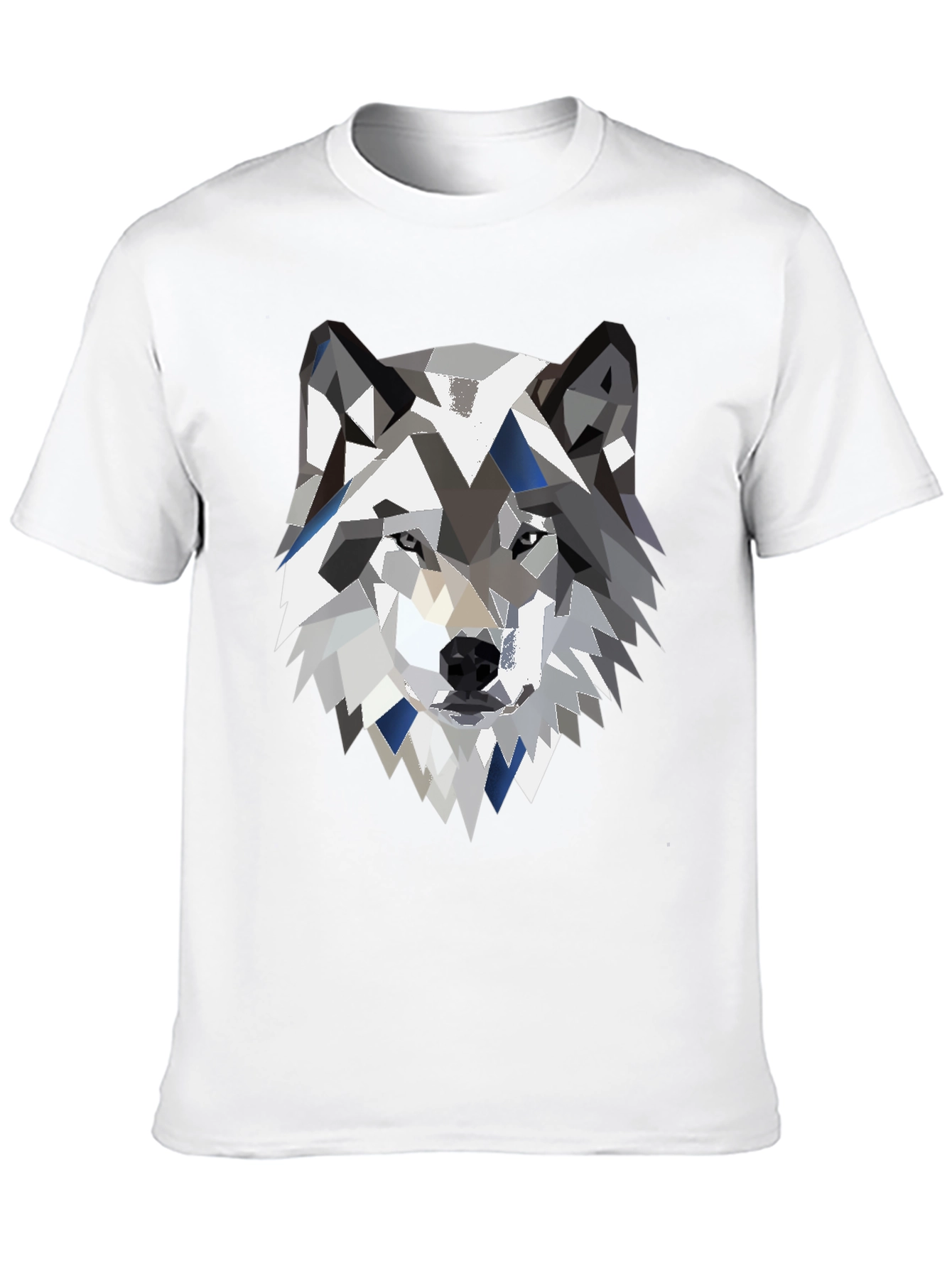 Black Geometric Wolf Graphic Print Black Tee view 10