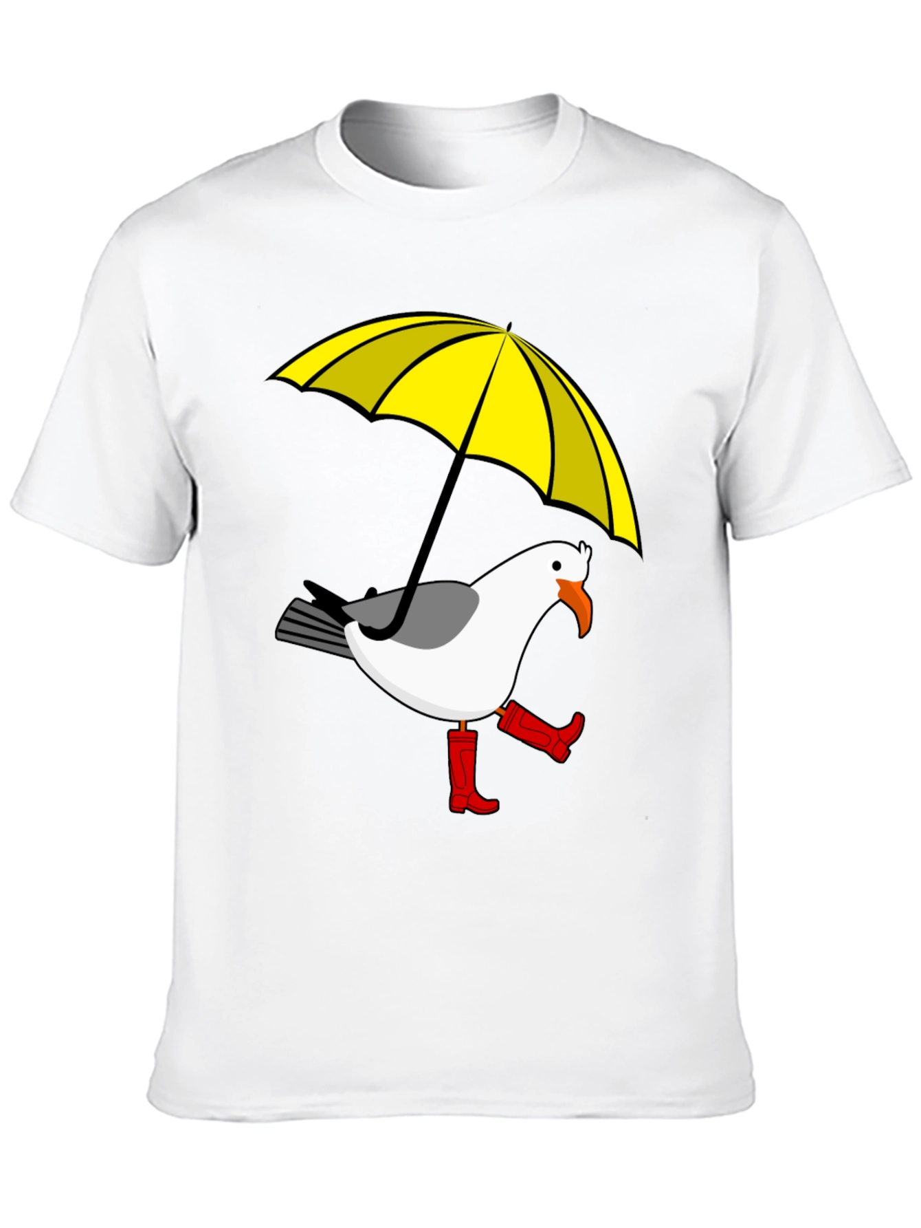Black Rainy Day Seagull T-Shirt view 10