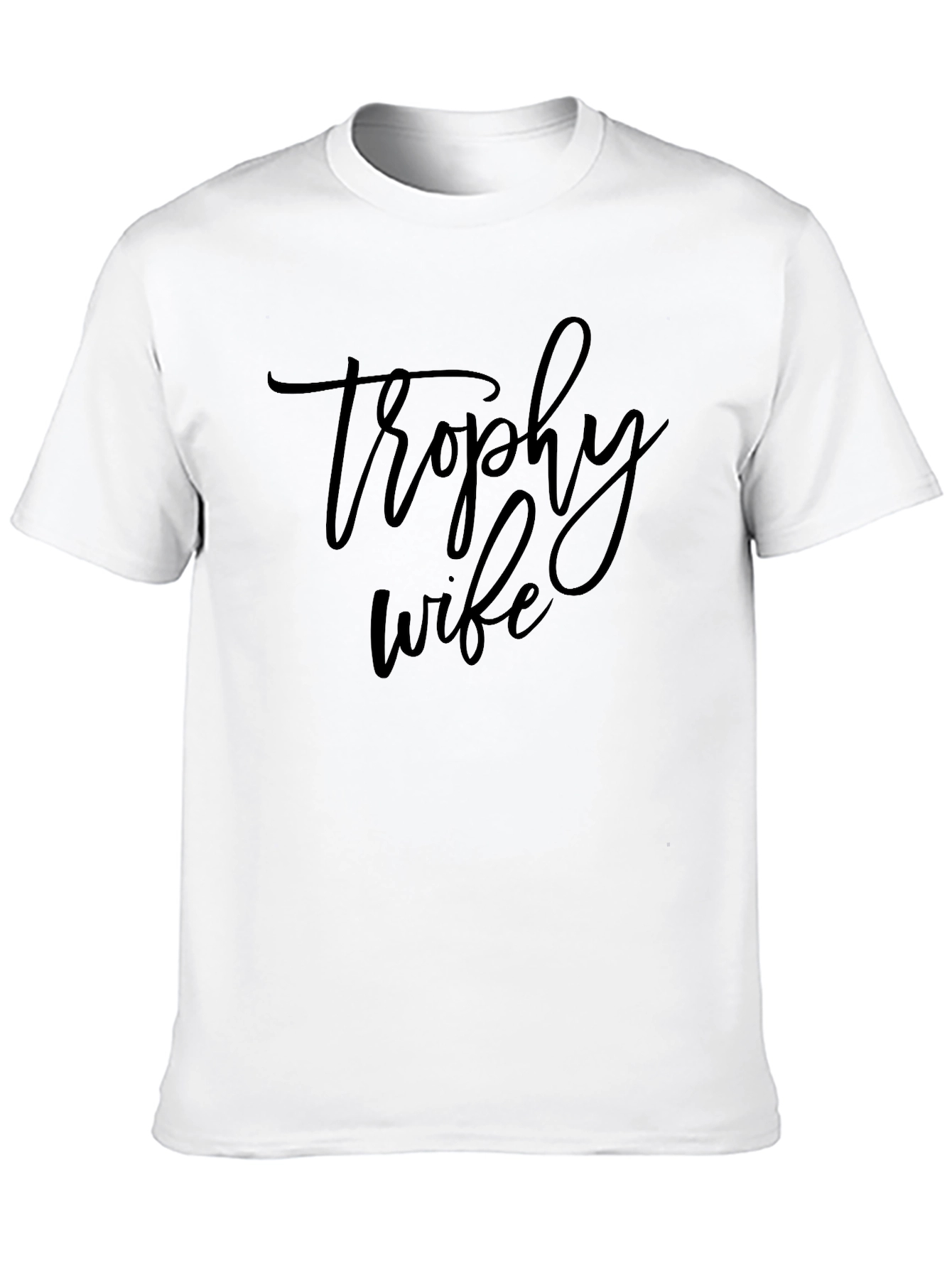 Black Trophy Wife Graphic Tee - Black Casual T-Shirt view 10