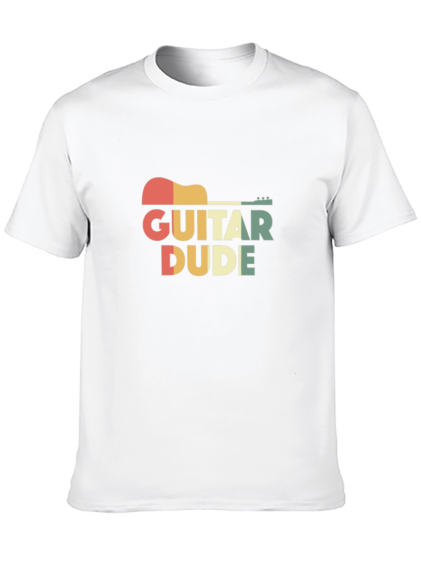 Black Guitar Dude Retro Graphic Tee - Music Lover's T-Shirt view 10