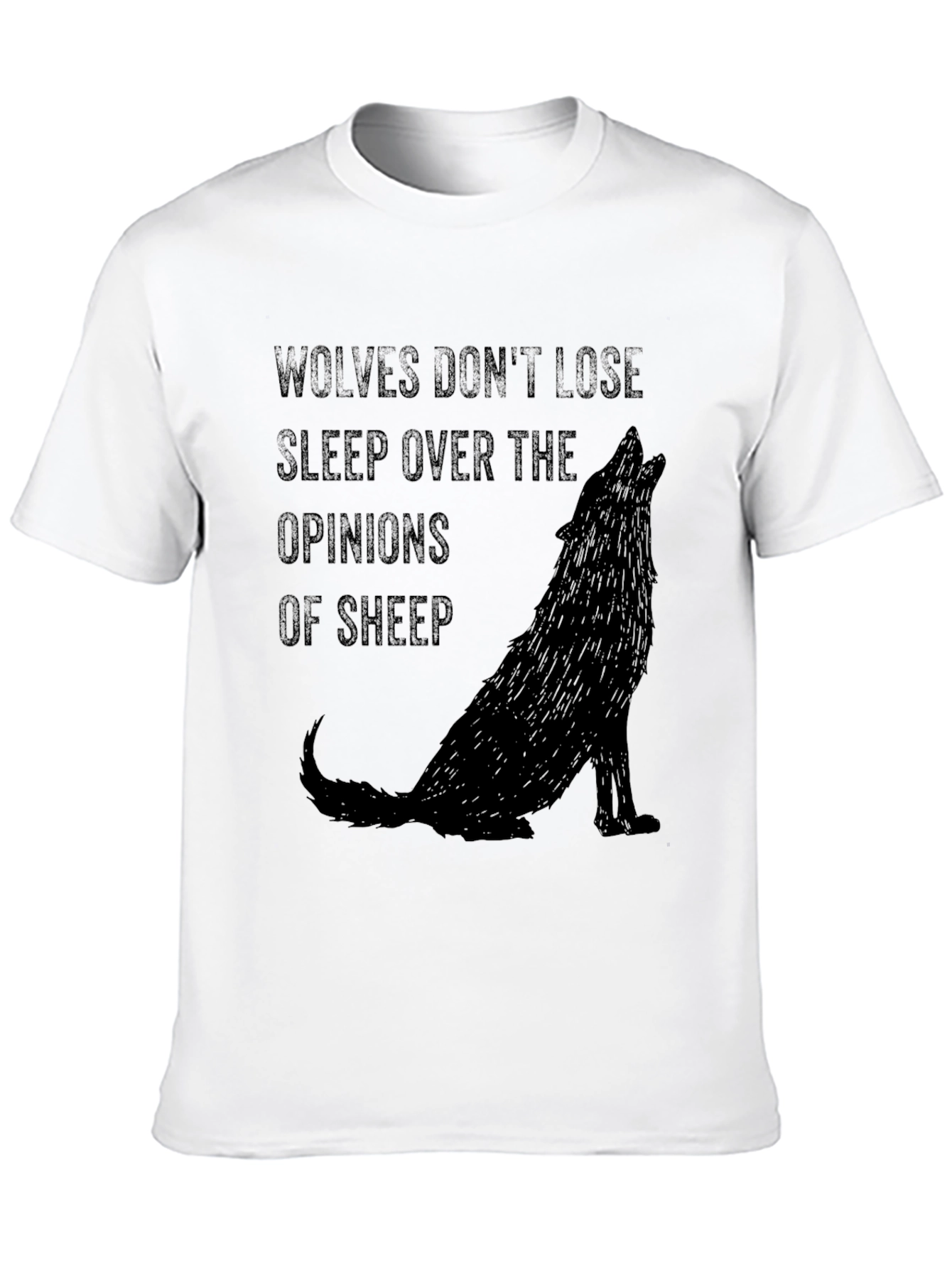 Black Wolves Don't Lose Sleep Graphic Tee view 10