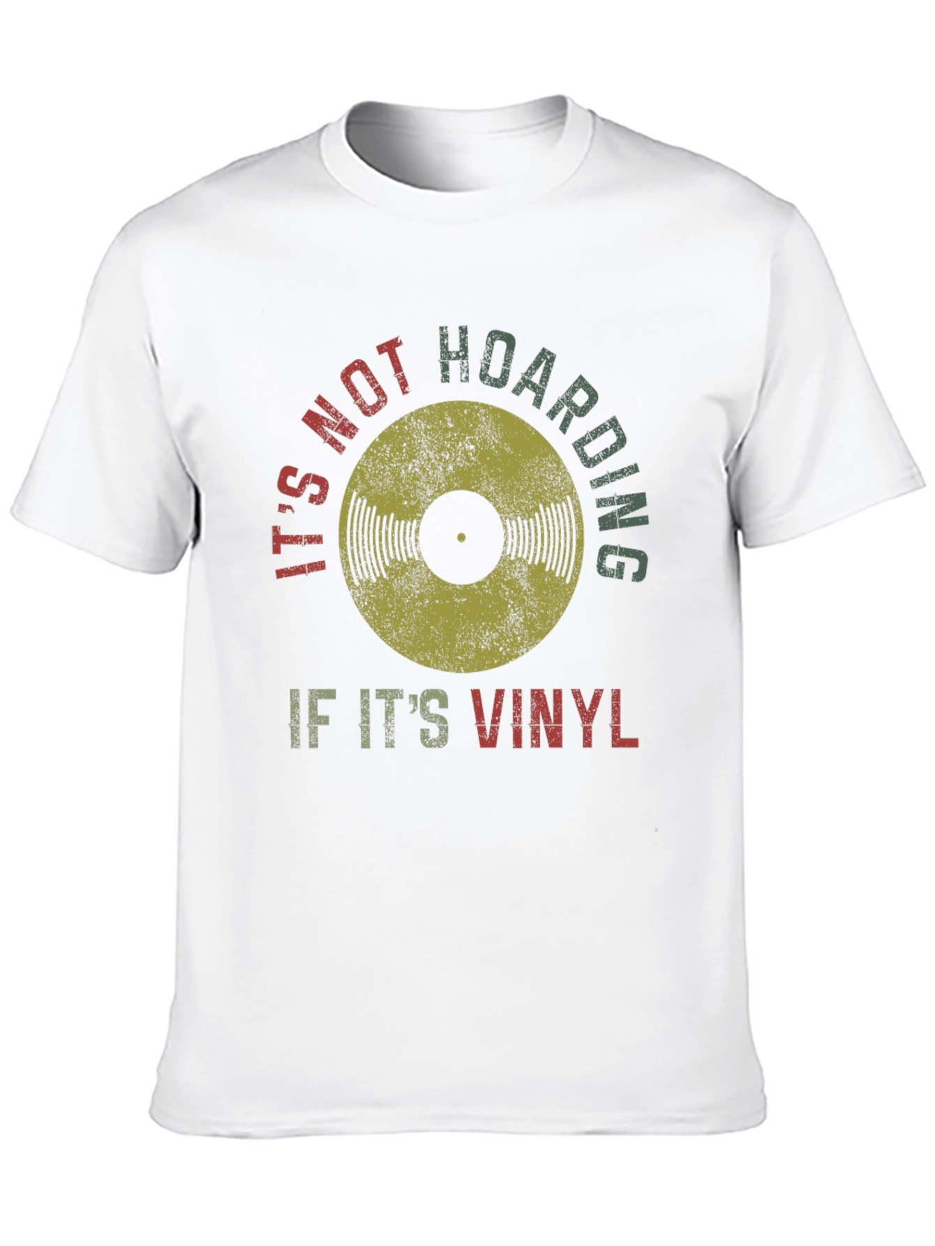 Black It's Not Hoarding if It's Vinyl T-Shirt view 10