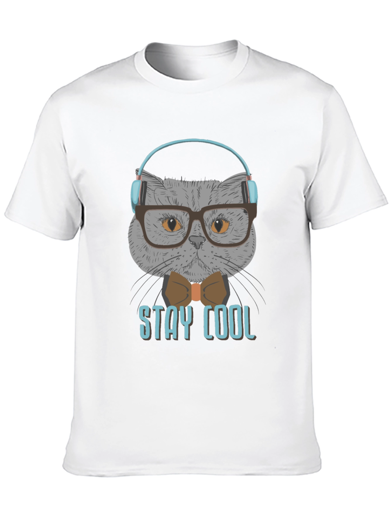 Black Stay Cool Cat T-Shirt - Trendy Graphic Tee view 10