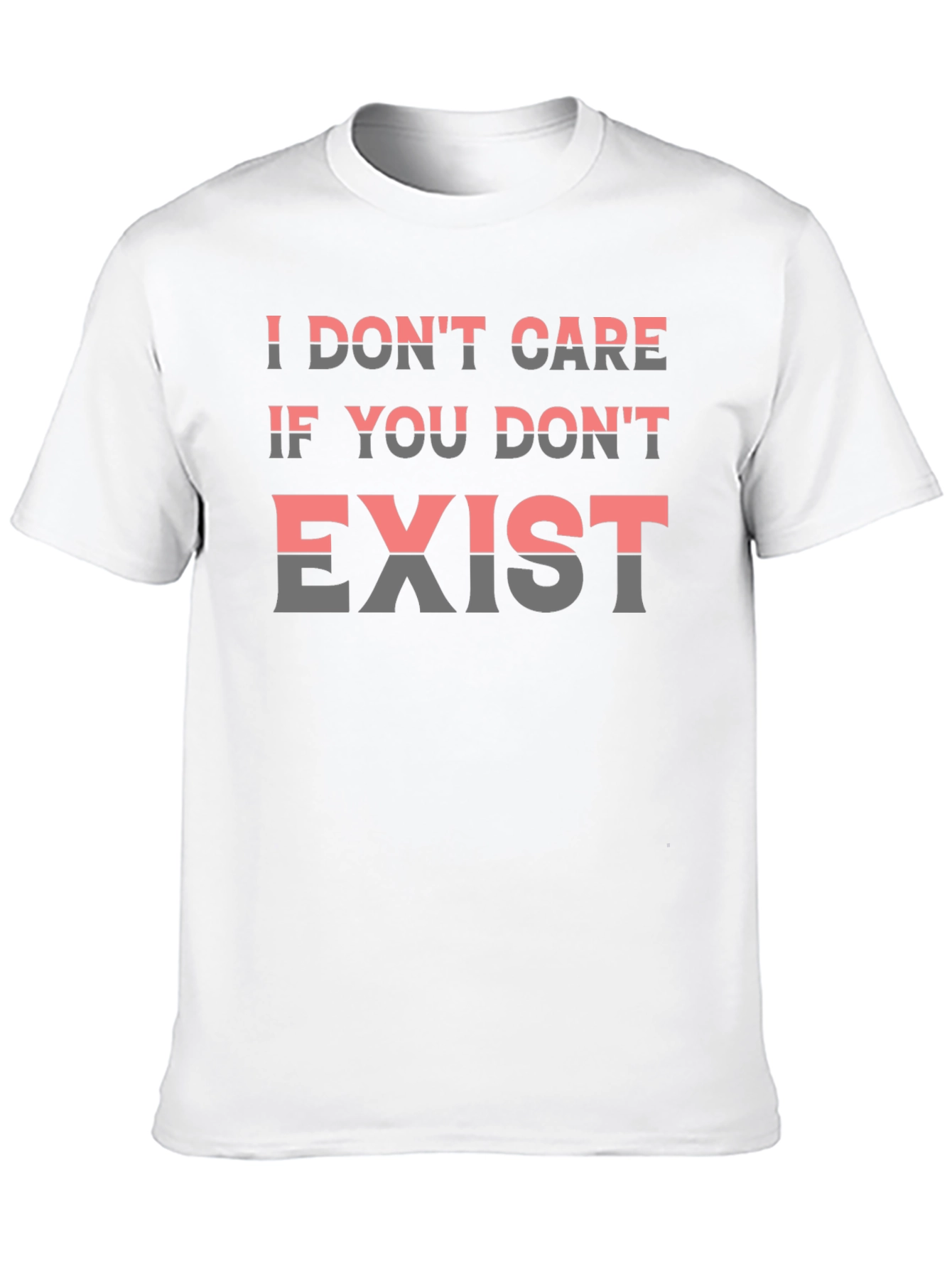 Black I Don't Care If You Don't Exist Graphic Tee view 10