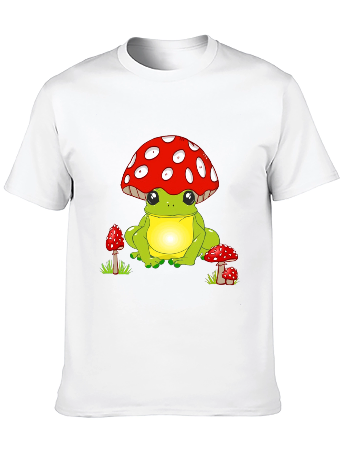 Black Frog with Mushroom Hat Black T-Shirt view 10