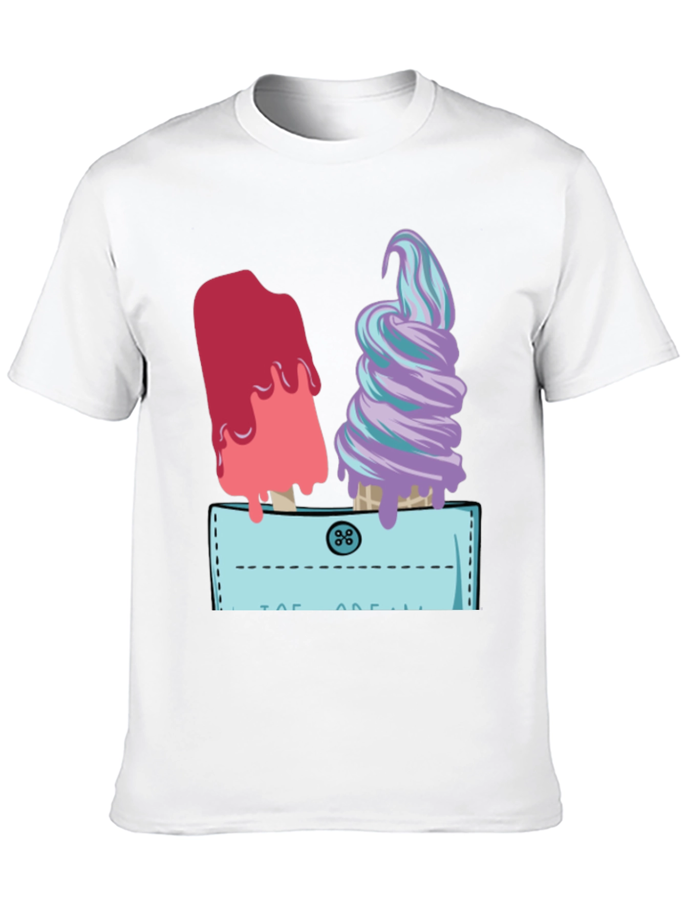 Black Ice Cream Pocket Graphic Tee view 10
