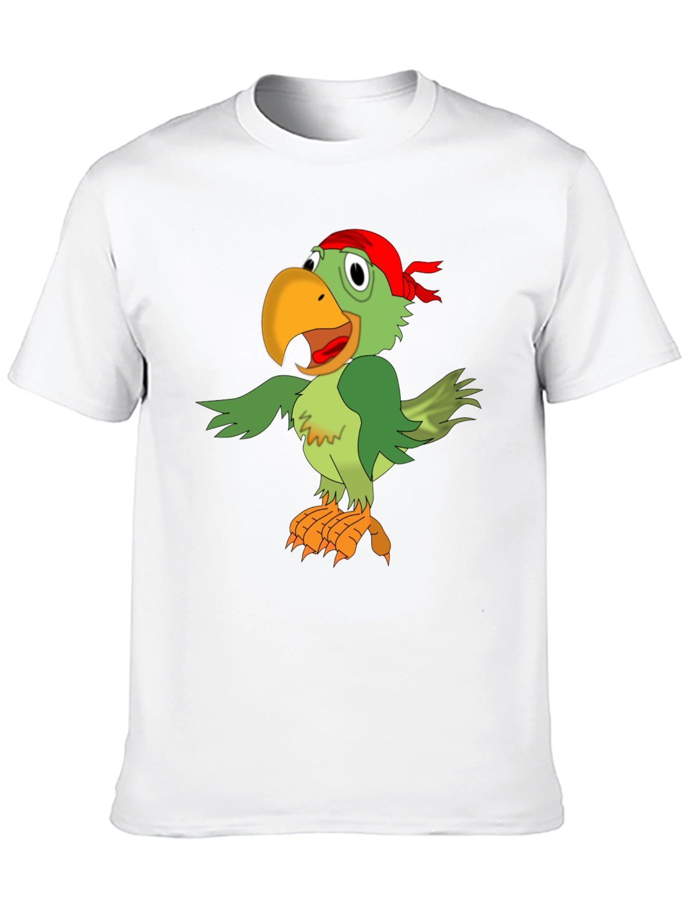 Black Parrot Pirate Graphic Tee - Men's Black T-Shirt view 10