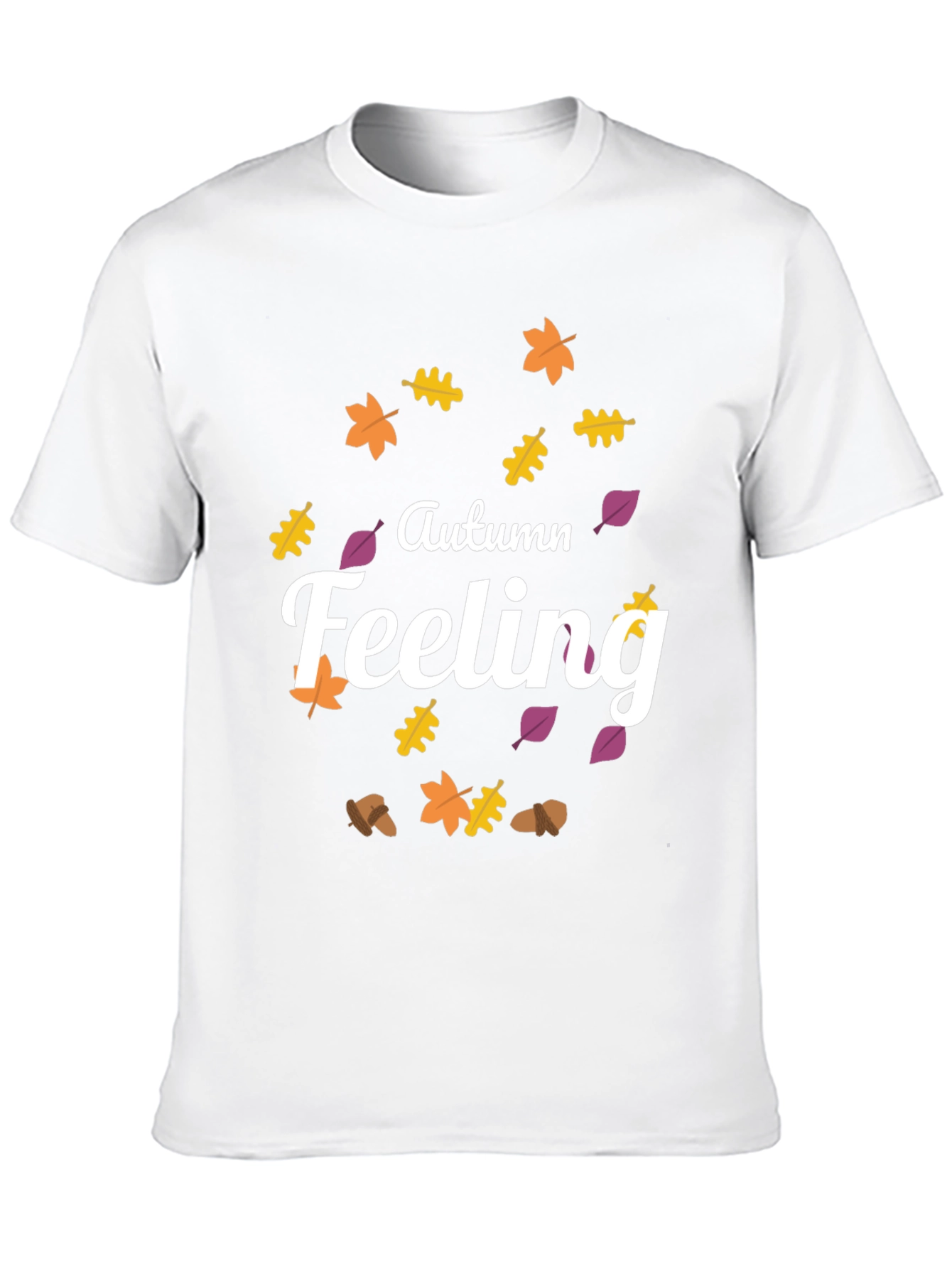 Black Autumn Feeling Black T-Shirt view 10