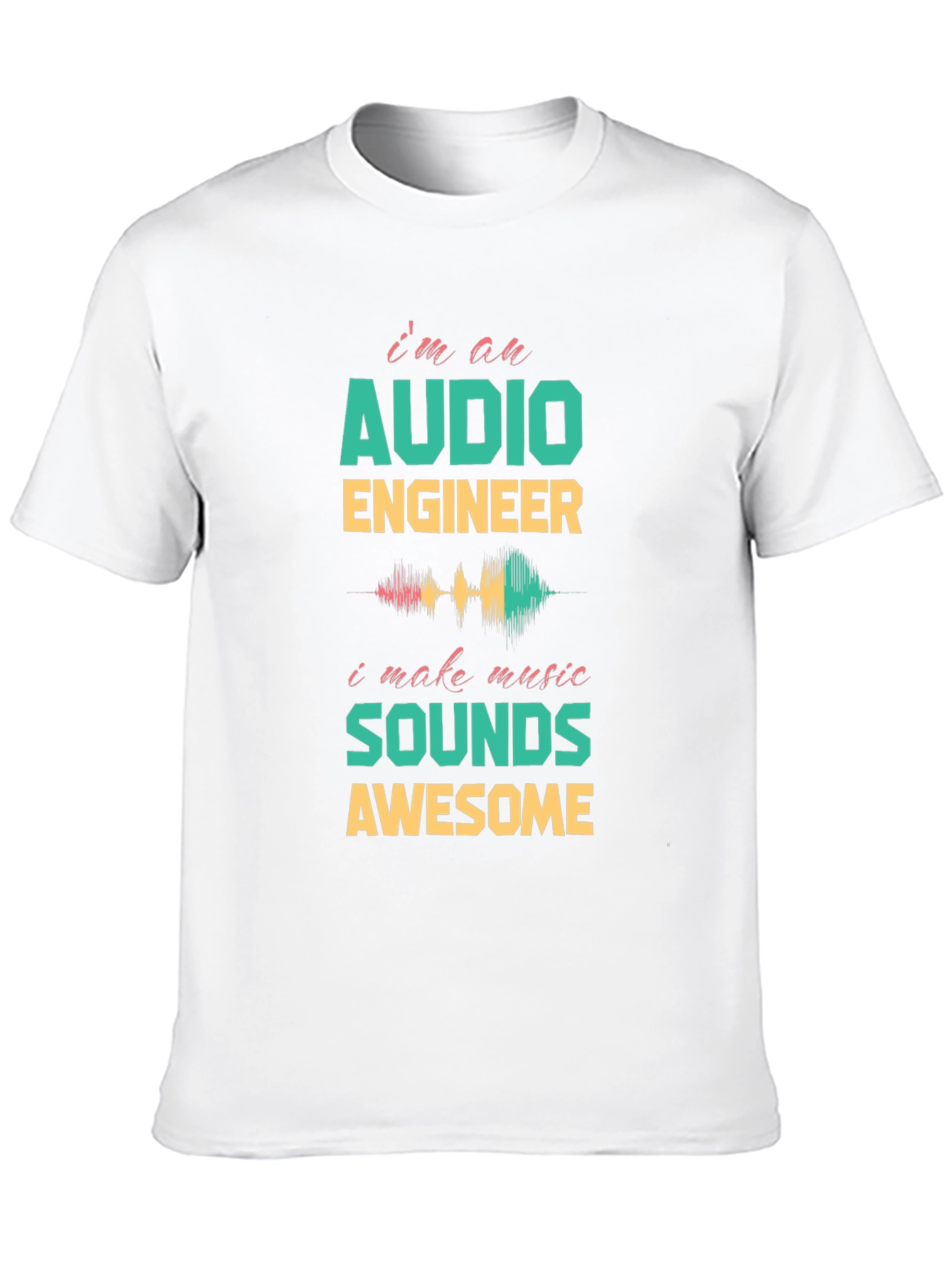 Black Audio Engineer Music Lover T-Shirt view 10