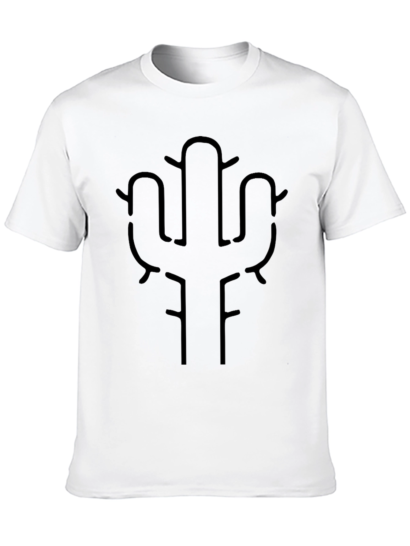 Black Cactus Graphic Tee - Minimalist Desert Style view 10