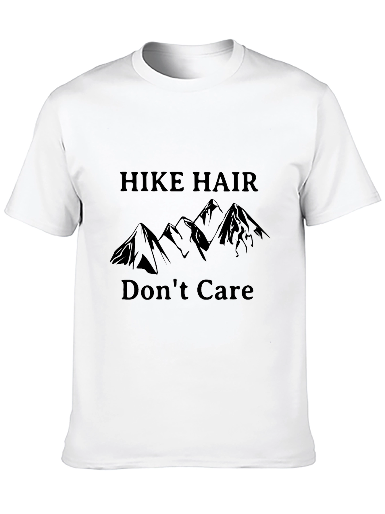Black Hike Hair Don't Care Black T-Shirt view 10