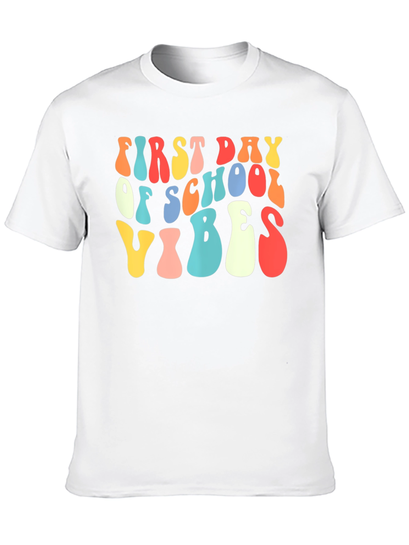 Black First Day of School Vibes Retro Tee view 10