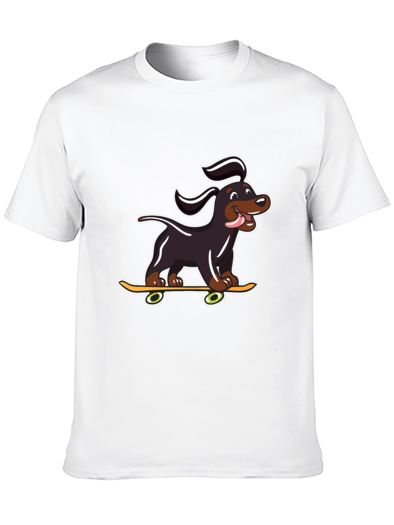 Black Skateboarding Dog Graphic T-Shirt view 10