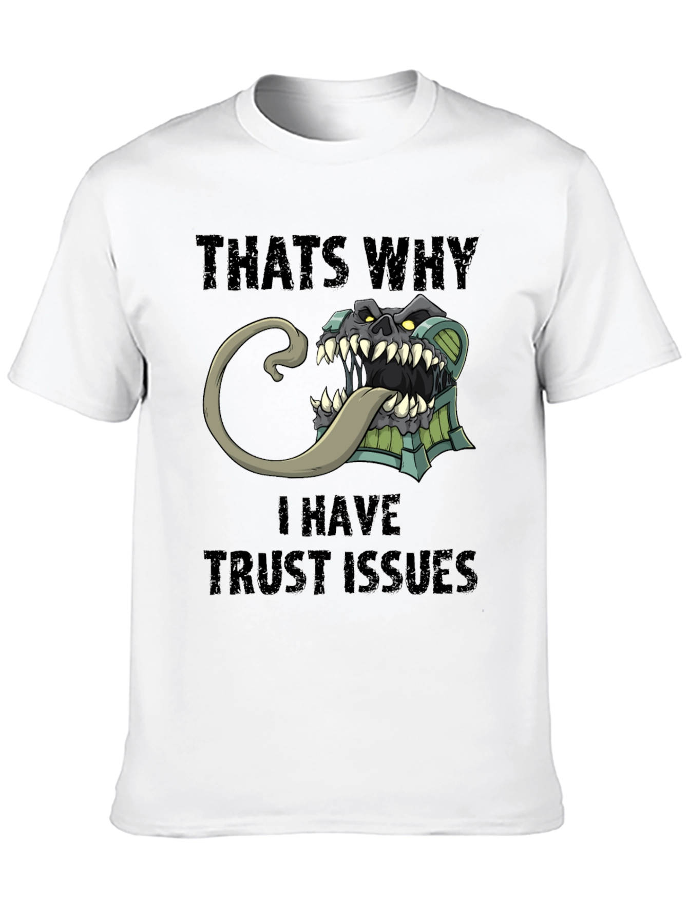Black Trust Issues T-Shirt Funny Mimic Monster Tee view 10