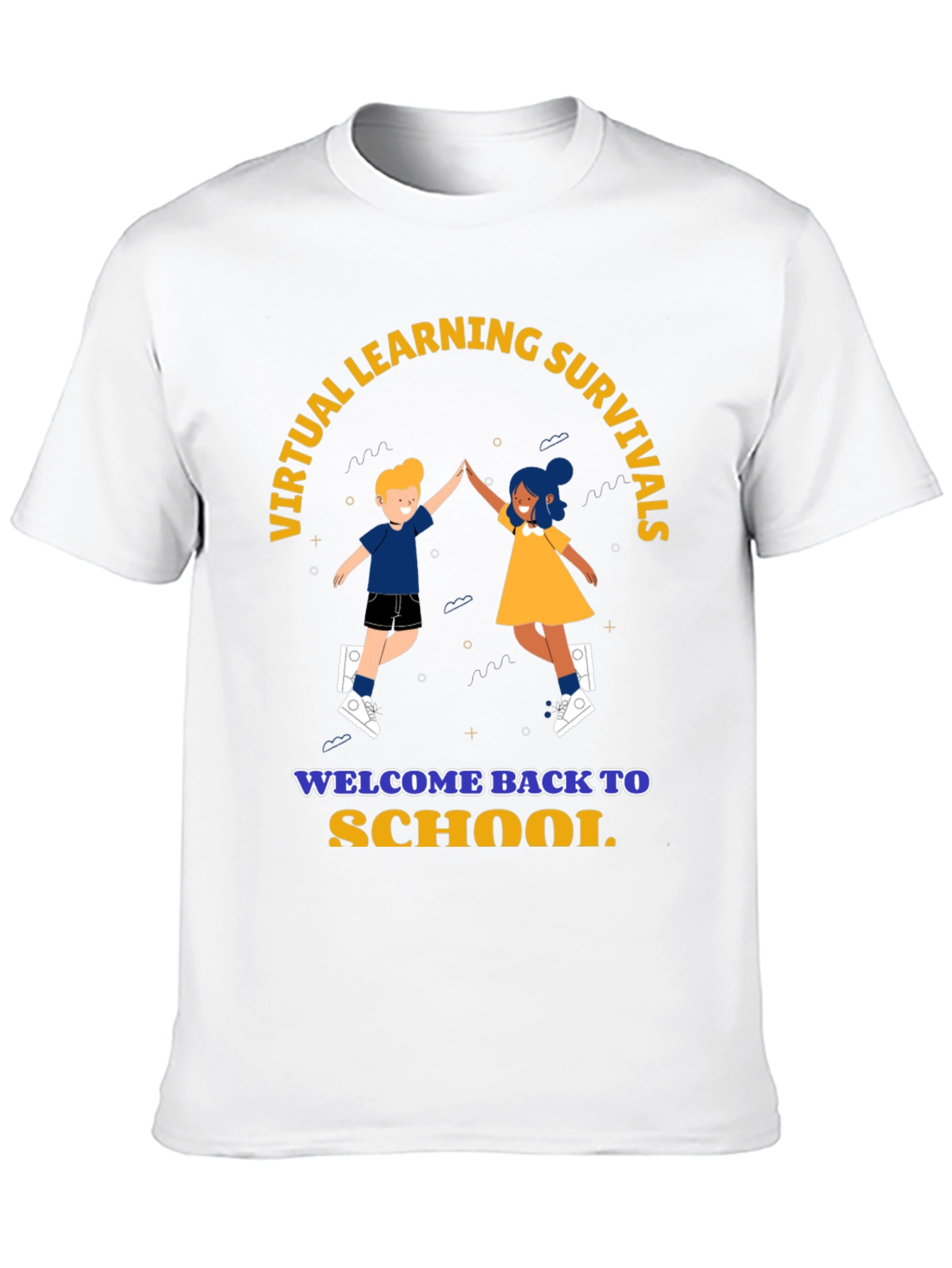 Black Virtual Learning Survival Back To School T-Shirt view 10