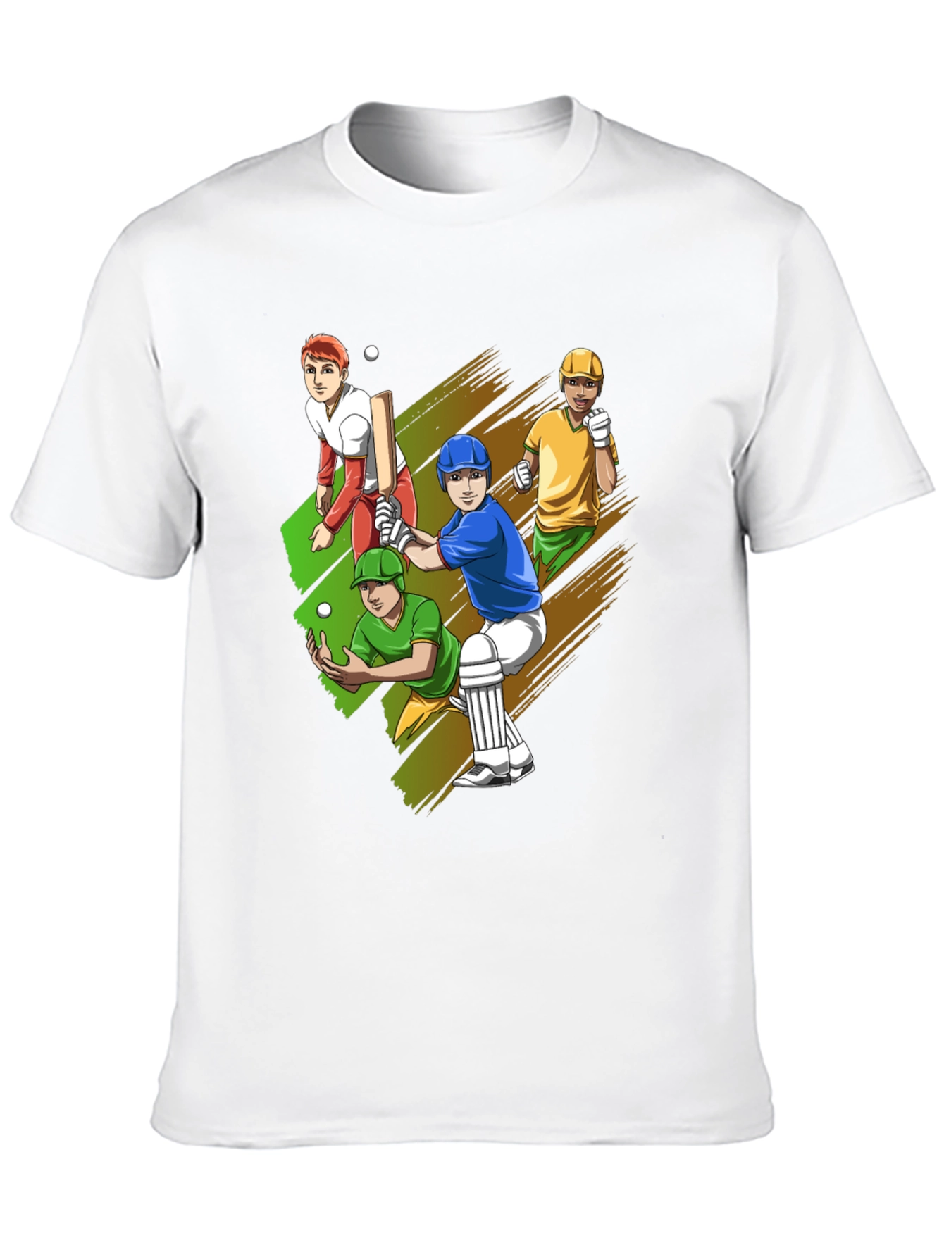 Black Cricket Player Graphic Tee - Black Cotton T-Shirt view 10