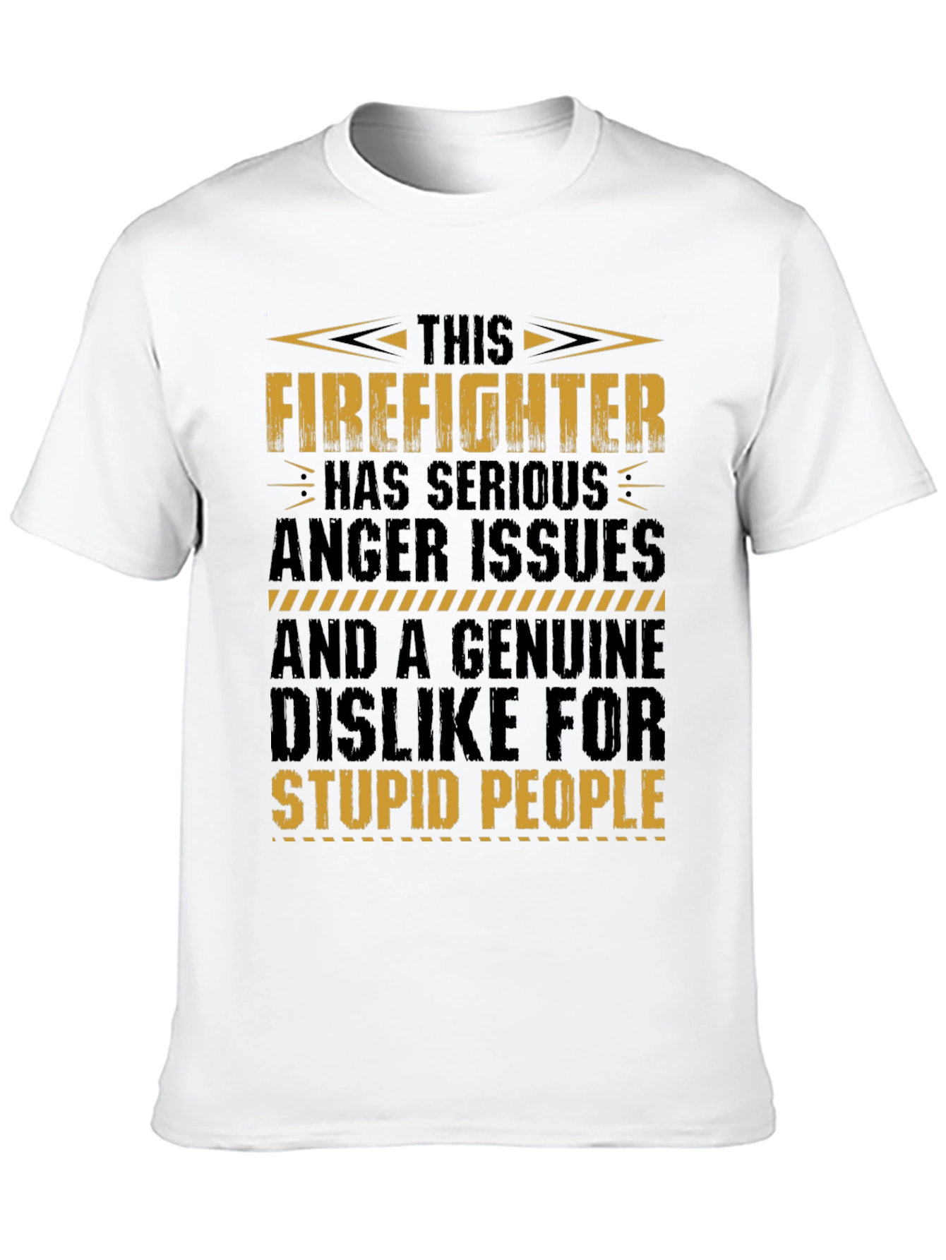 Black Firefighter Anger Issues Graphic Tee view 10