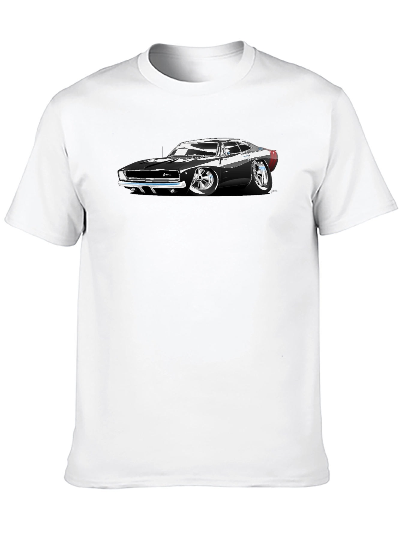 Black Classic Car Graphic T-Shirt - Black view 10