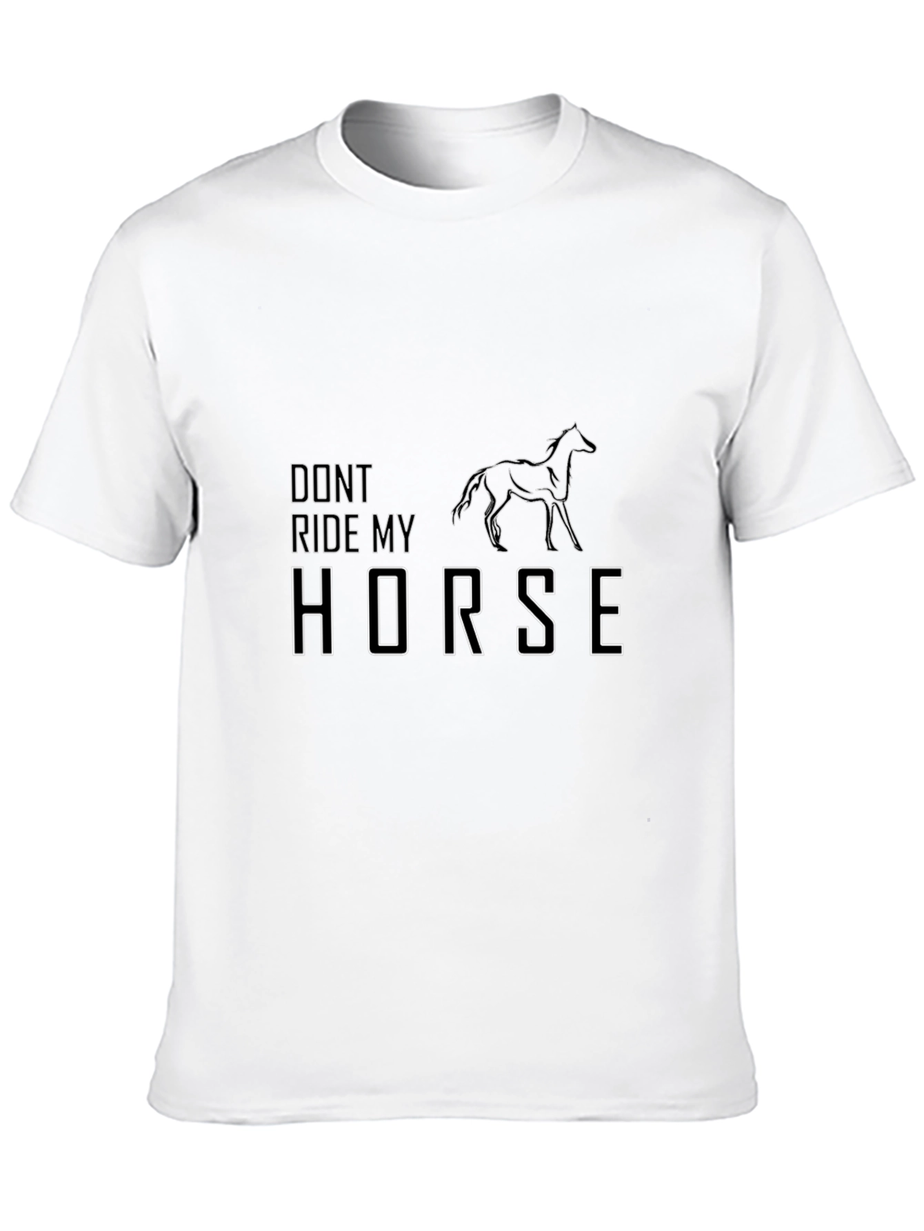Black Don't Ride My Horse Graphic Tee - Black Cotton T-Shirt view 10