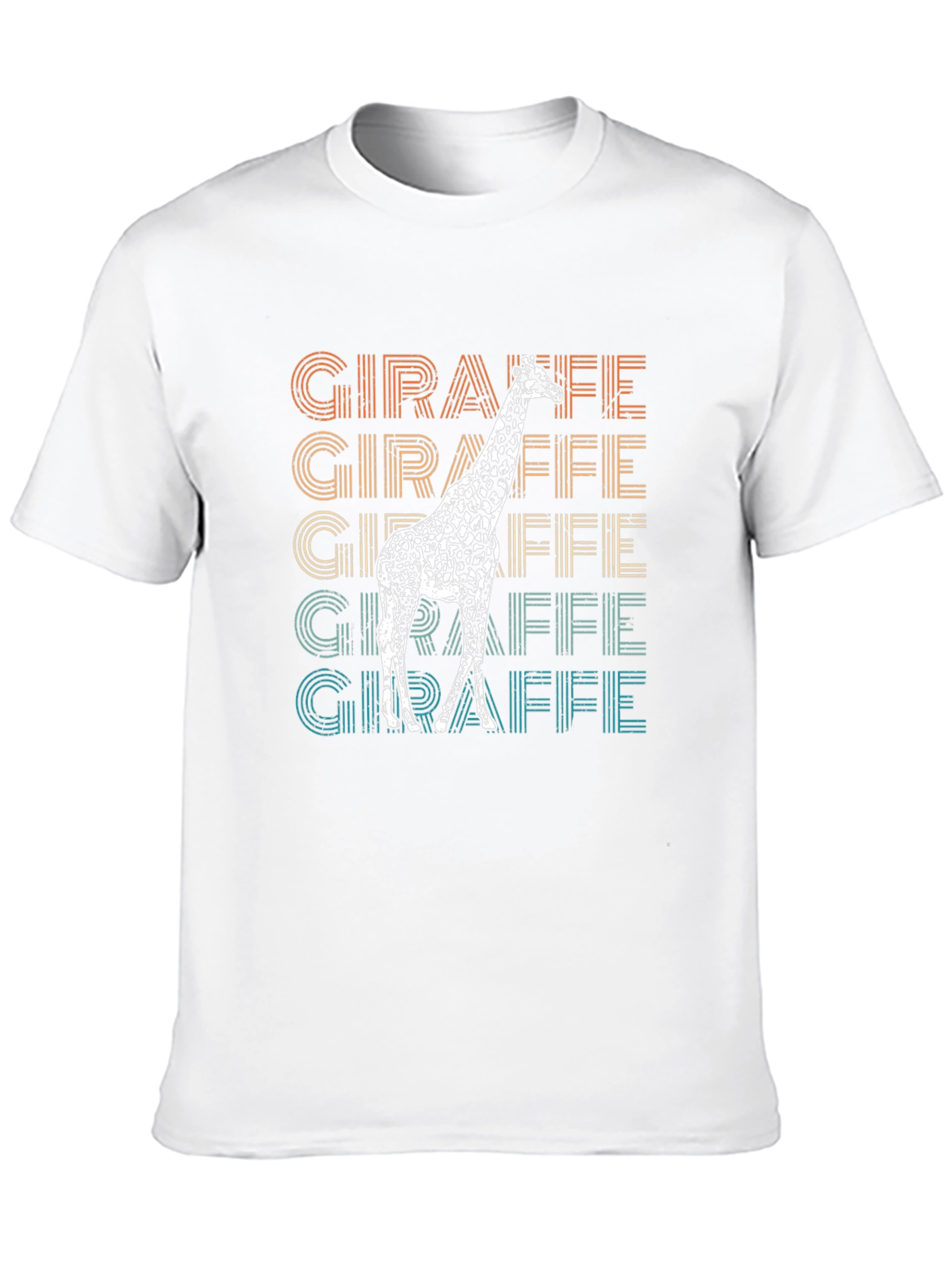 Black Retro Giraffe T-Shirt - Animal Lover Tee view 10