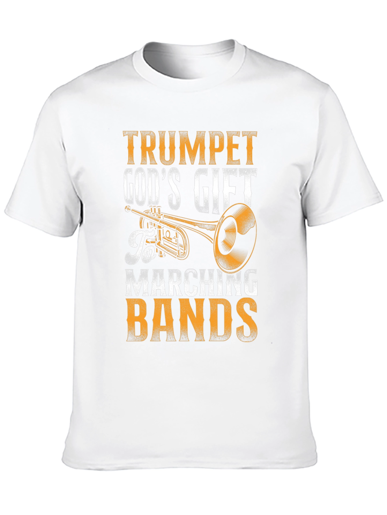 Black Trumpet God's Gift Marching Bands Black T-Shirt view 10
