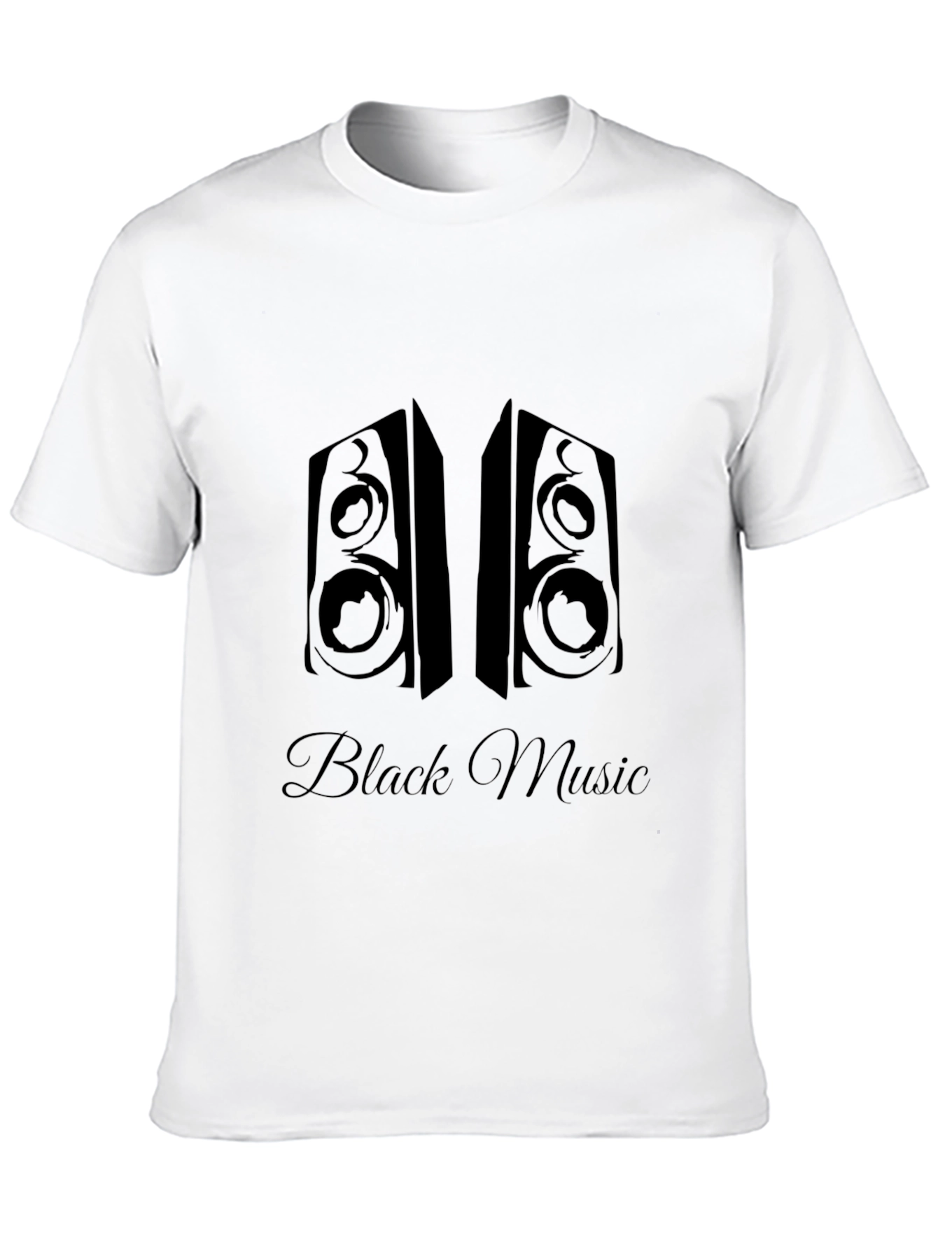 Black Black Music Speaker T-Shirt - Stylish Graphic Tee view 10