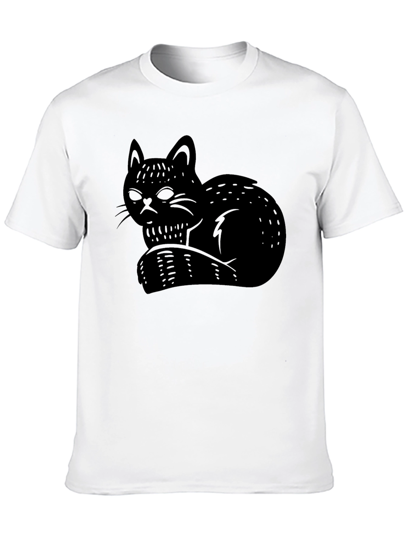 Black Black Cat Graphic Tee - Stylish Comfort view 10