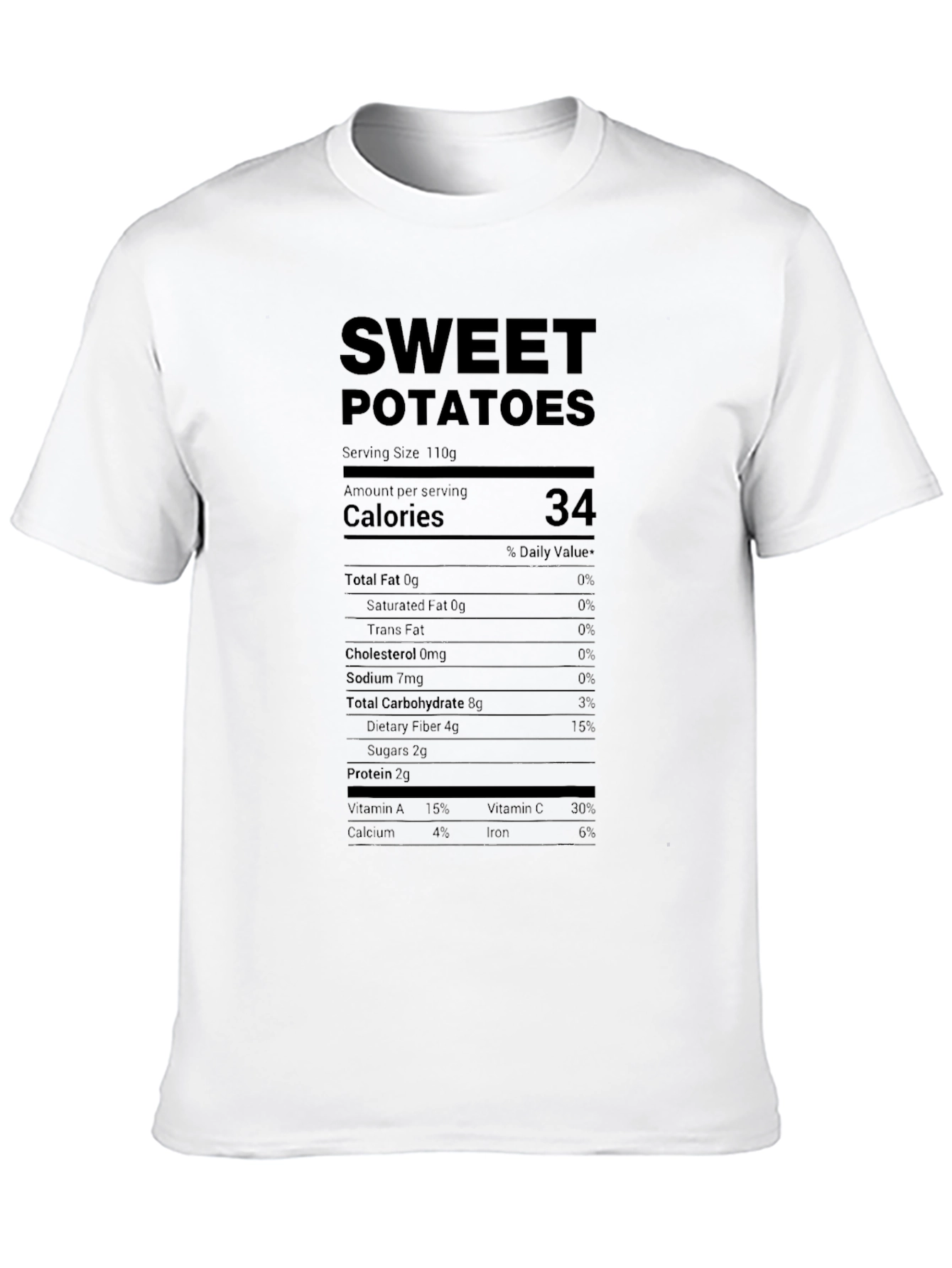 Black Sweet Potatoes Nutrition Facts Black T-Shirt view 10