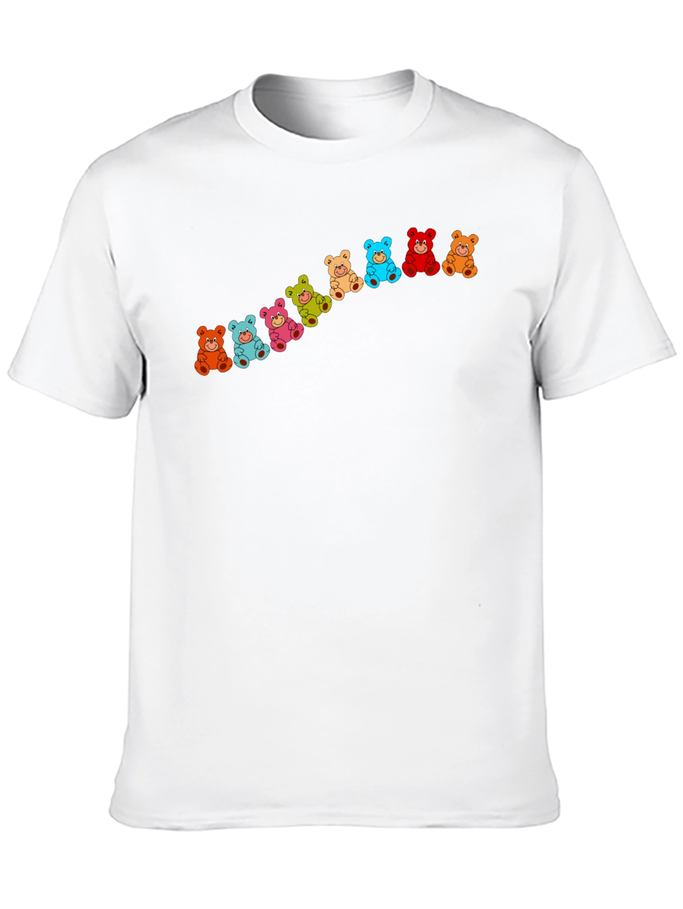 Black Colorful Gummy Bears Black T-Shirt view 10