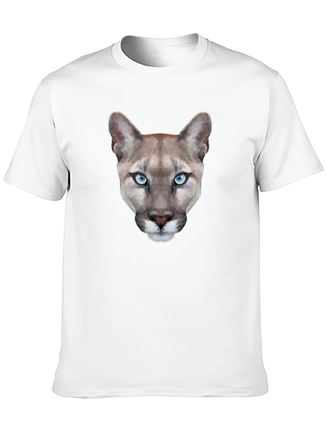Black Geometric Mountain Lion T-Shirt view 10