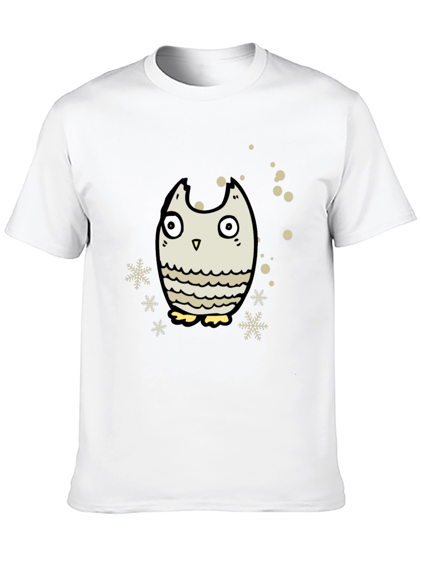 Black Owl Graphic Black T-Shirt - Winter Holiday Design view 10
